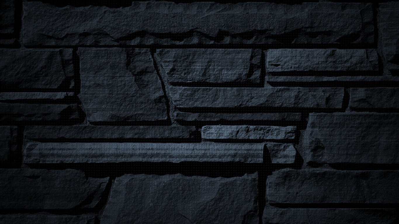 Обои текстура, черный, стена, кирпич, каменная стена в разрешении 1366x768