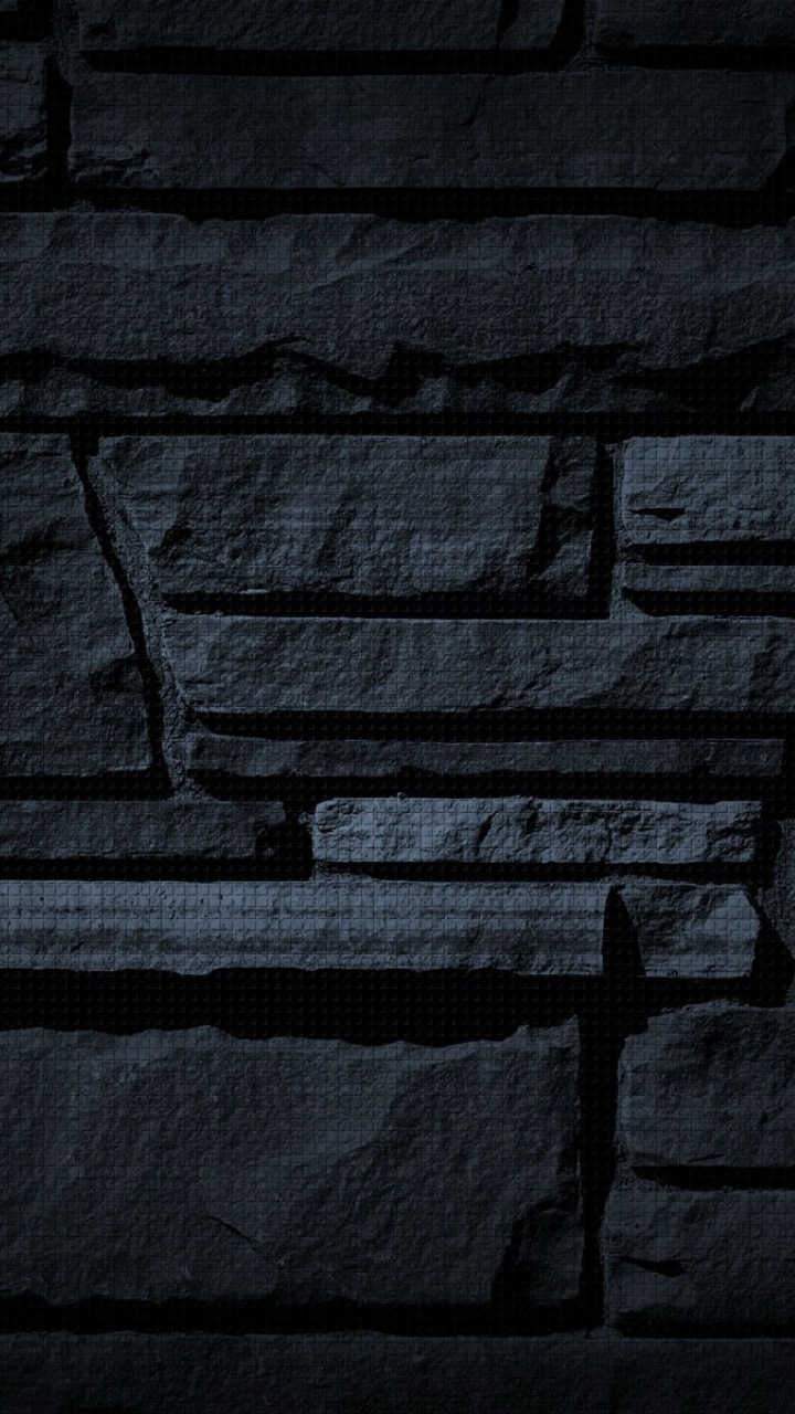 Обои текстура, черный, стена, кирпич, каменная стена в разрешении 720x1280