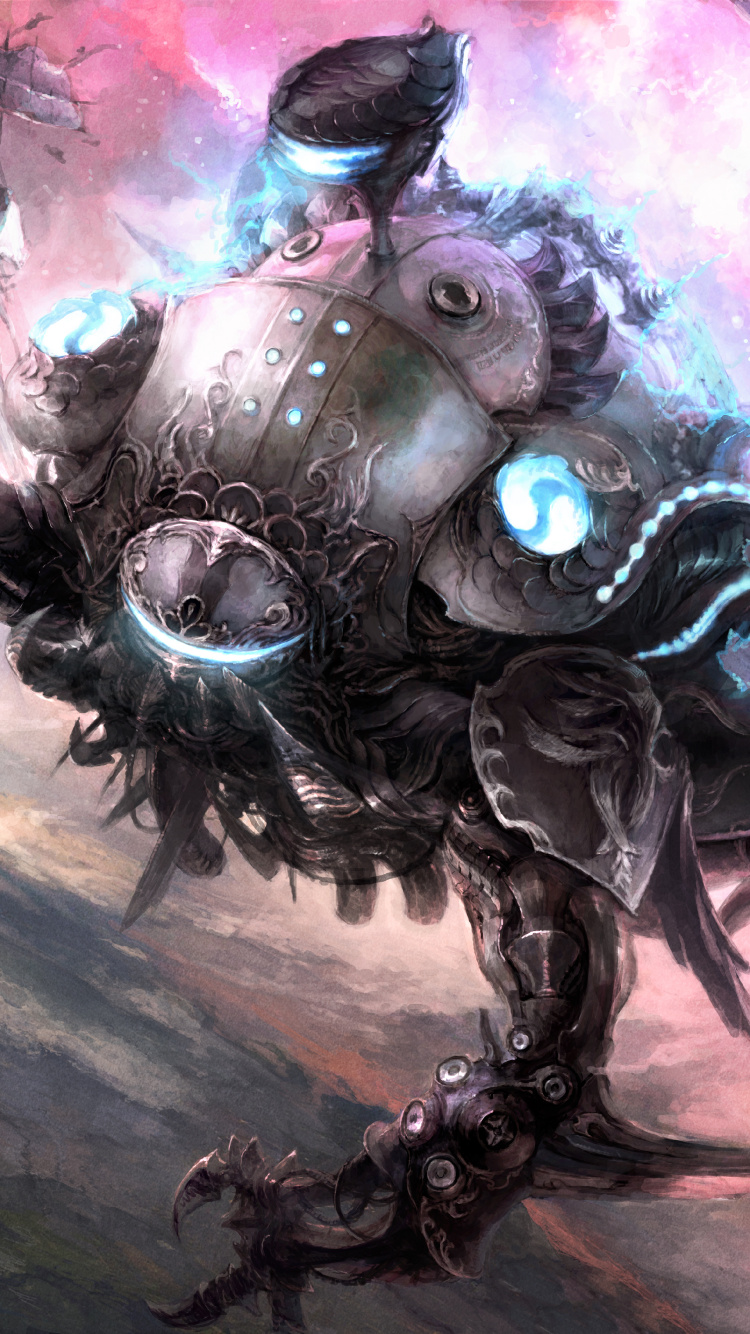 Обои бобышка, пакет расширения, демон, иллюстрация, арт в разрешении 750x1334