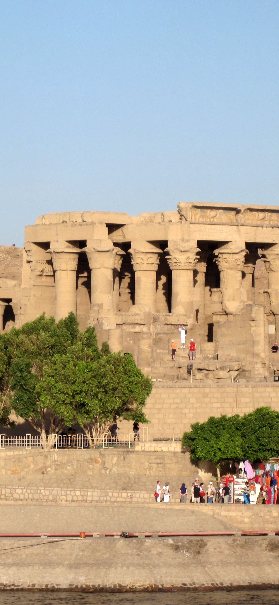 Обои древняя история, Ком-Омбо, Нил, археологический памятник, историческое место в разрешении 1125x2436