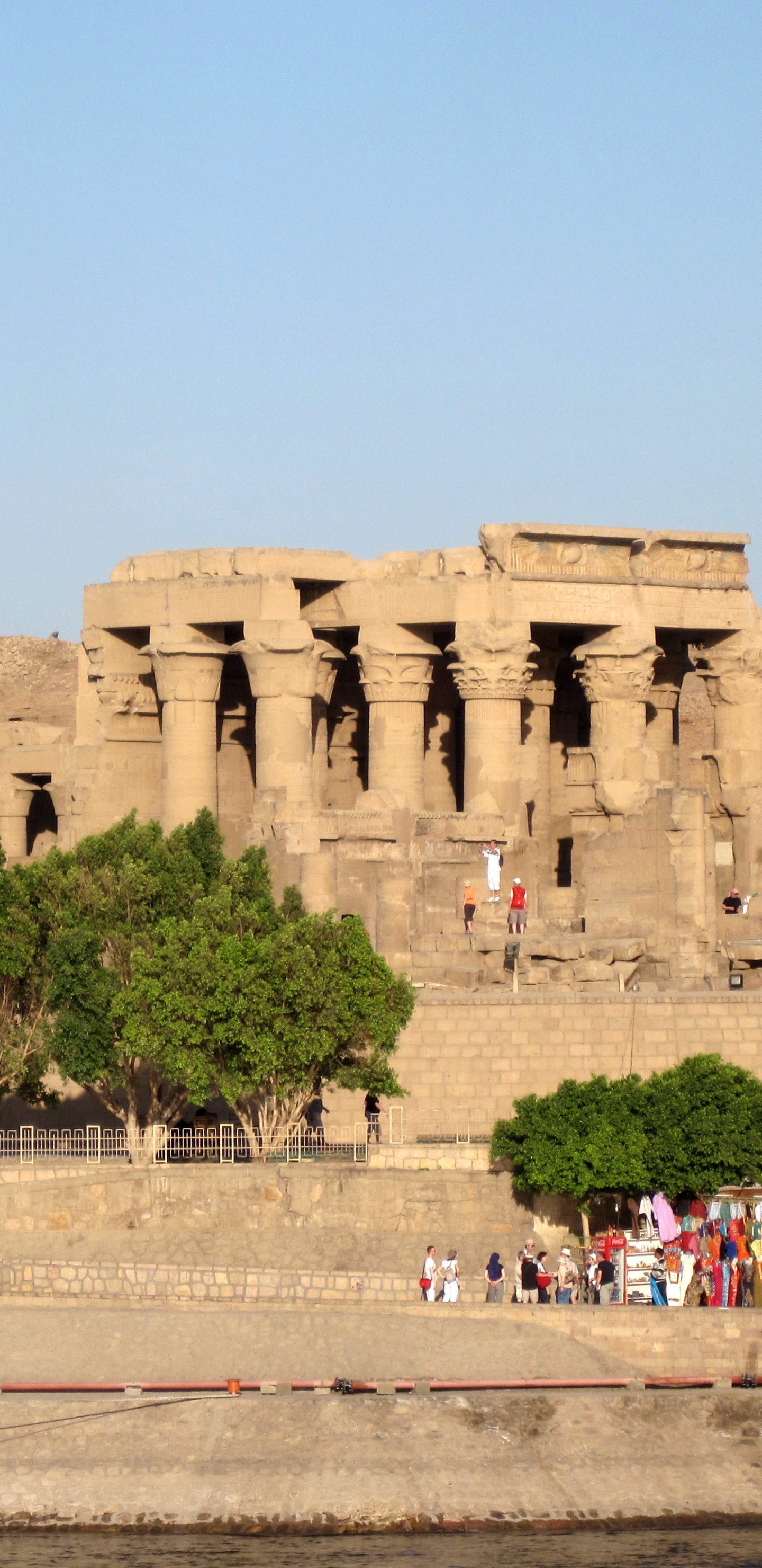 Обои древняя история, Ком-Омбо, Нил, археологический памятник, историческое место в разрешении 1440x2960