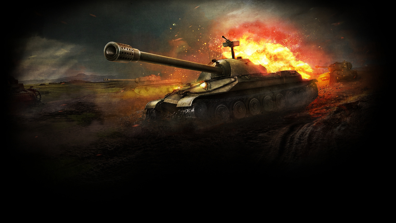 Обои world of tanks, бак, танк, боевая машина, дым в разрешении 1280x720