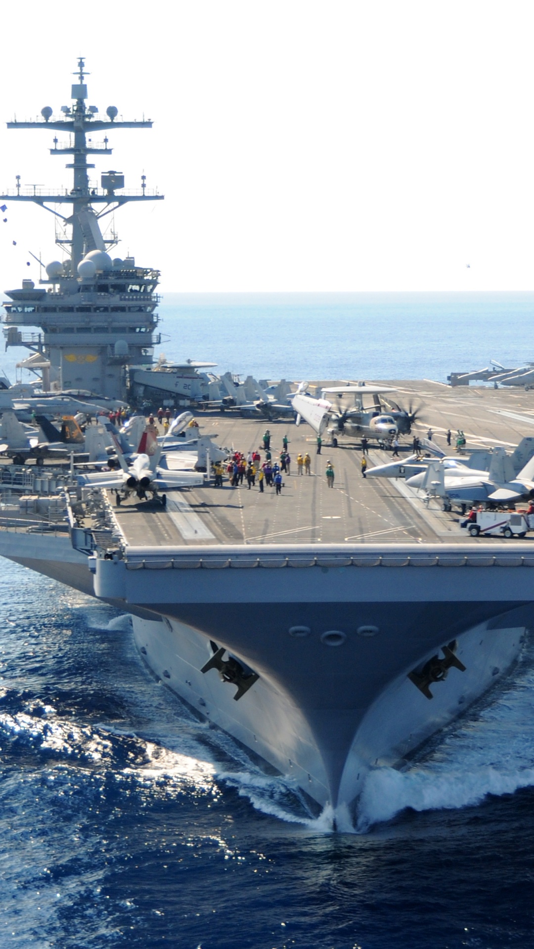 Обои Джордж ч Буш, военно морской флот США, авианосец, военный корабль, корабль в разрешении 1080x1920