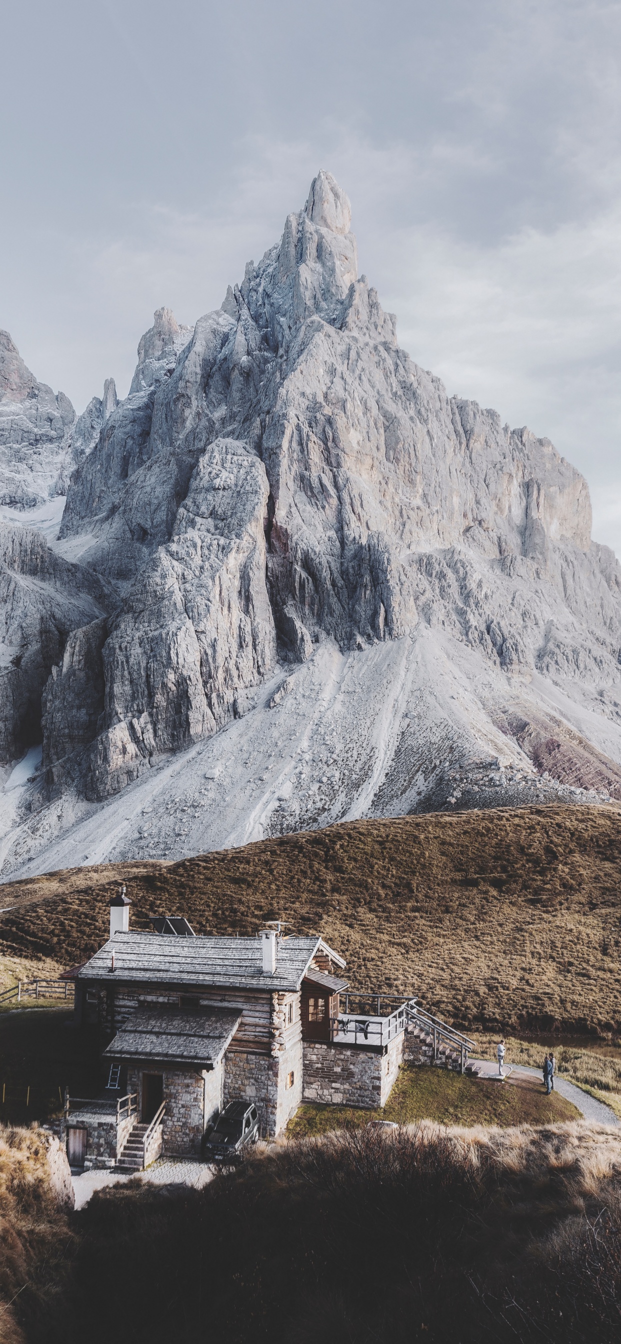 Обои Альпы, небо, местность, горный хребет, гора в разрешении 1242x2688