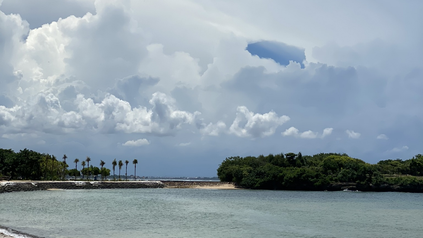 Обои гидроресурсы, вода, водоем, дневное время, облако в разрешении 1366x768