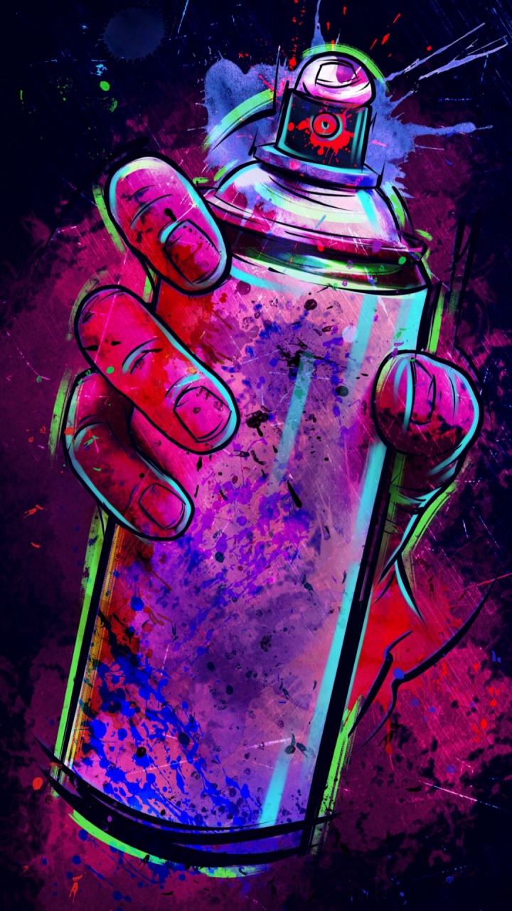 Обои распылитель аэрозоля, граффити, стена, граффити настенная роспись, Спрей живопись в разрешении 720x1280