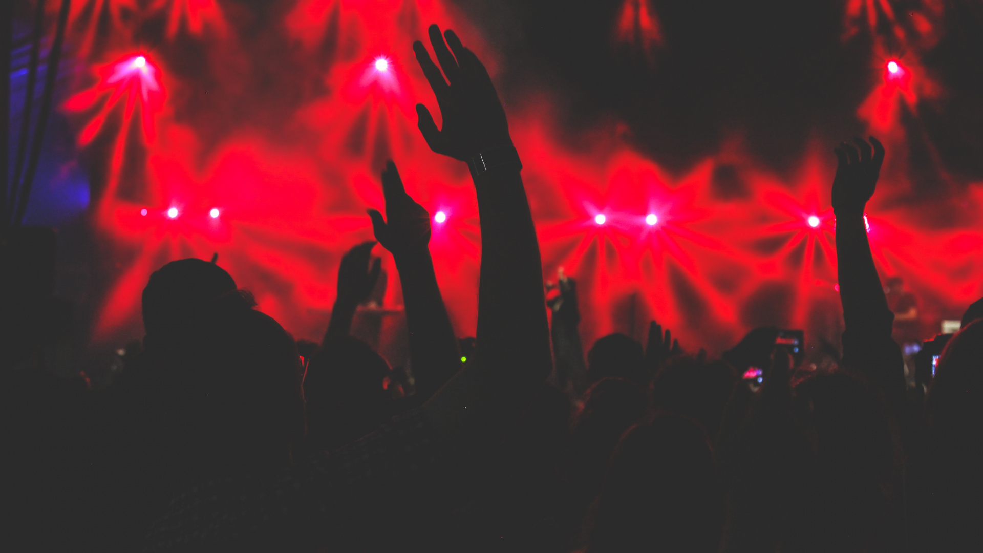 Обои концерт, развлечение, Представление, красный цвет, свет в разрешении 1920x1080