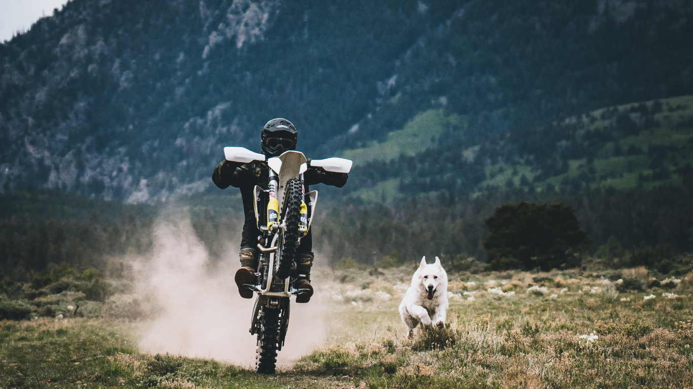 Обои мотокросс, эндуро, мотоцикл, Офф-роуд, почва в разрешении 1366x768