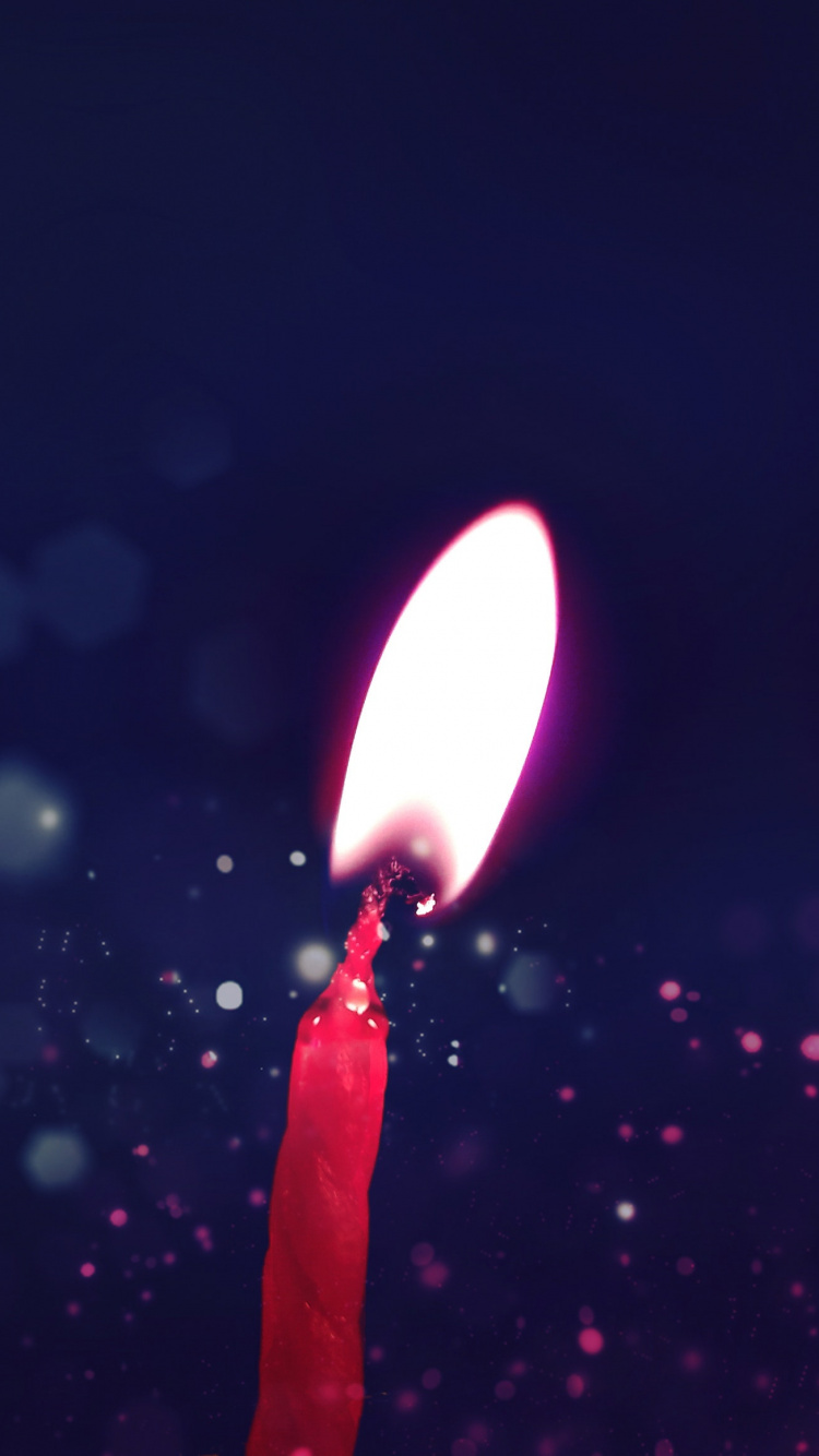 Обои свеча, освещение, свет, пламя, Свечи день рождения в разрешении 750x1334