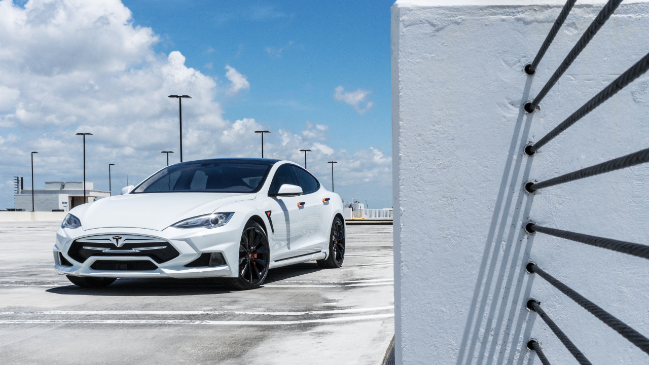 Обои Tesla, 2013 Модель S Тесла, авто, Tesla Model 3, Tesla Roadster в разрешении 1280x720