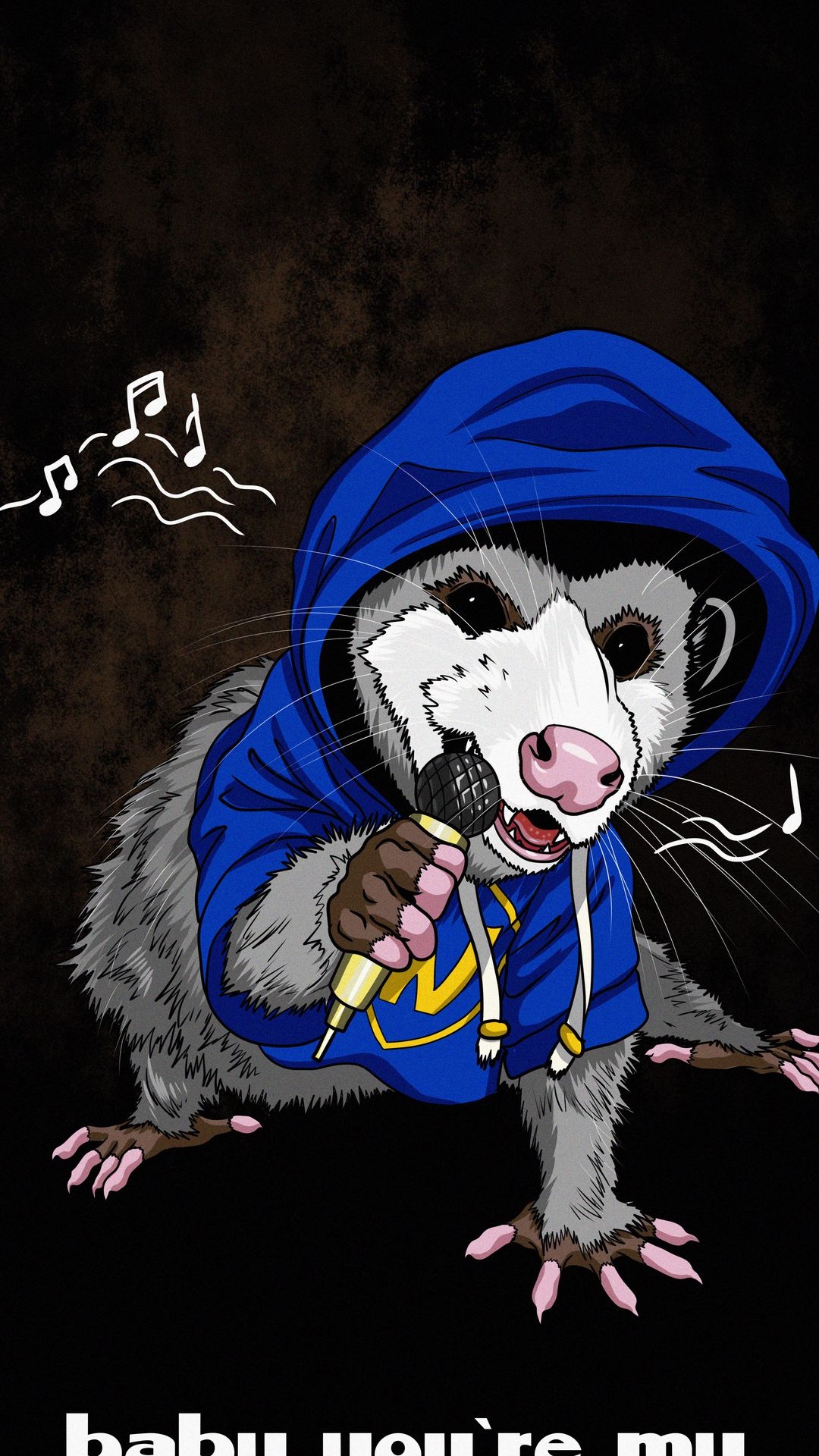 Обои мультфильм, рукав, жест, собака породы, головной убор в разрешении 1080x1920