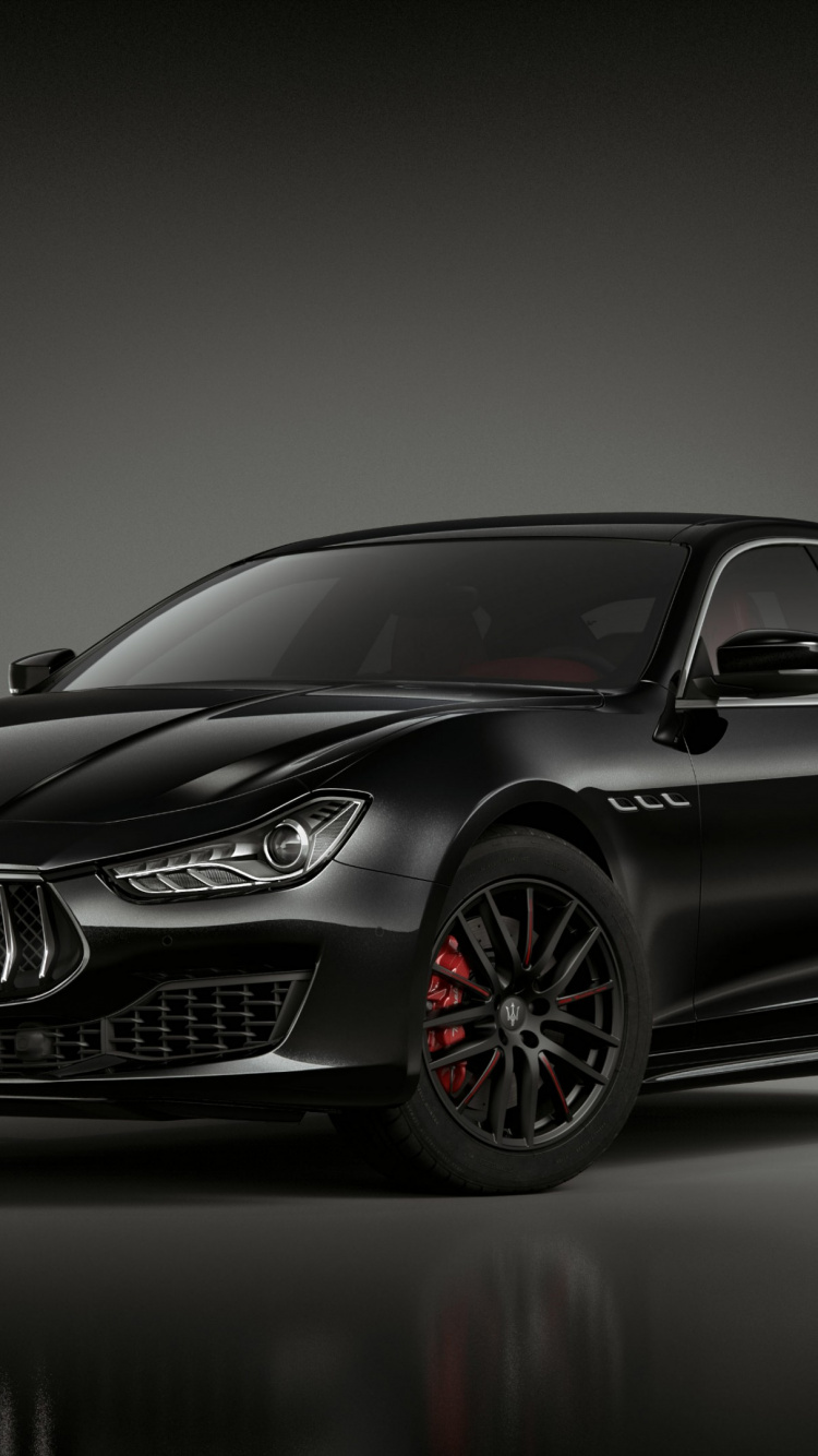 Обои maserati ghibli 2020 черный, Мазерати, maserati quattroporte, Мазерати Леванте, легковые автомобили в разрешении 750x1334