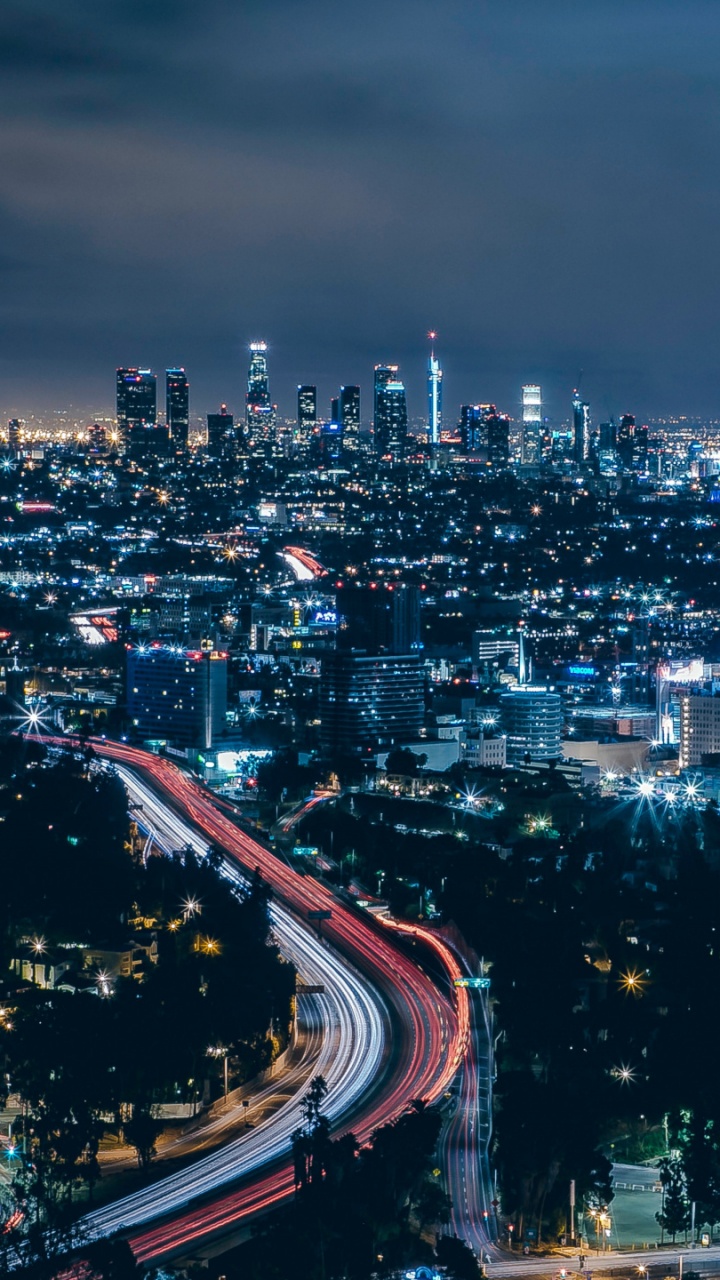 Обои Лос-Анджелес, городской пейзаж, городской район, город, метрополия в разрешении 720x1280