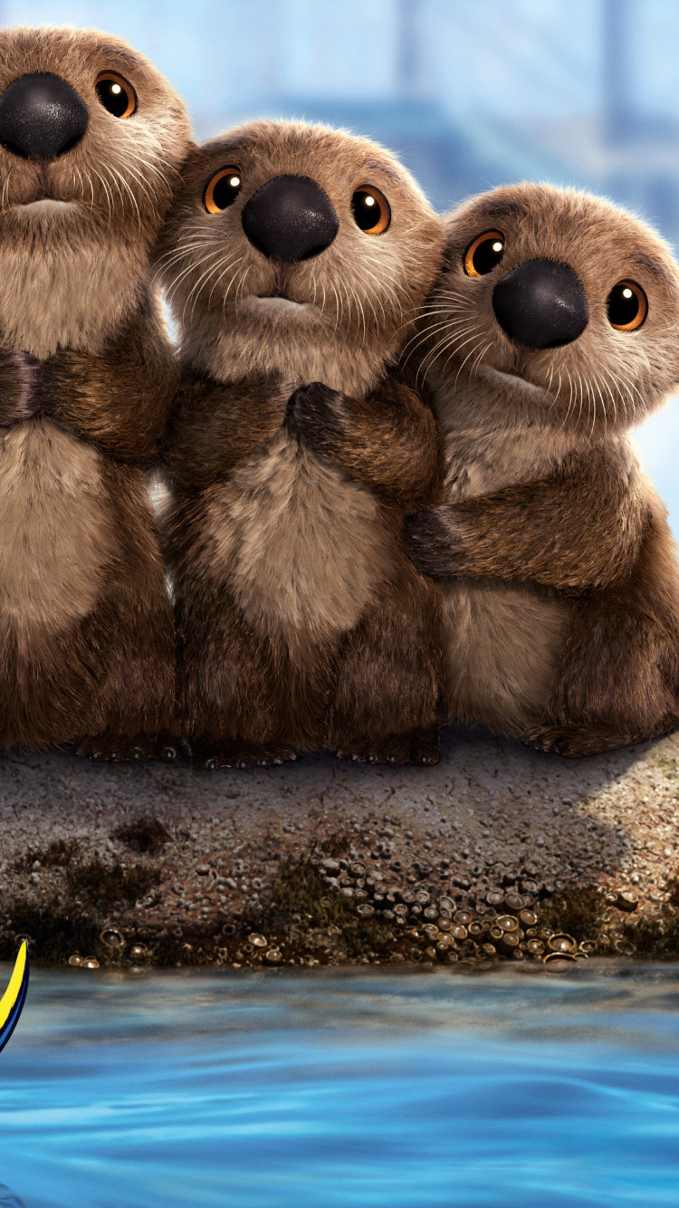 Обои в поисках дори бобра, пиксар, анимация, Уолт Дисней, вода в разрешении 750x1334