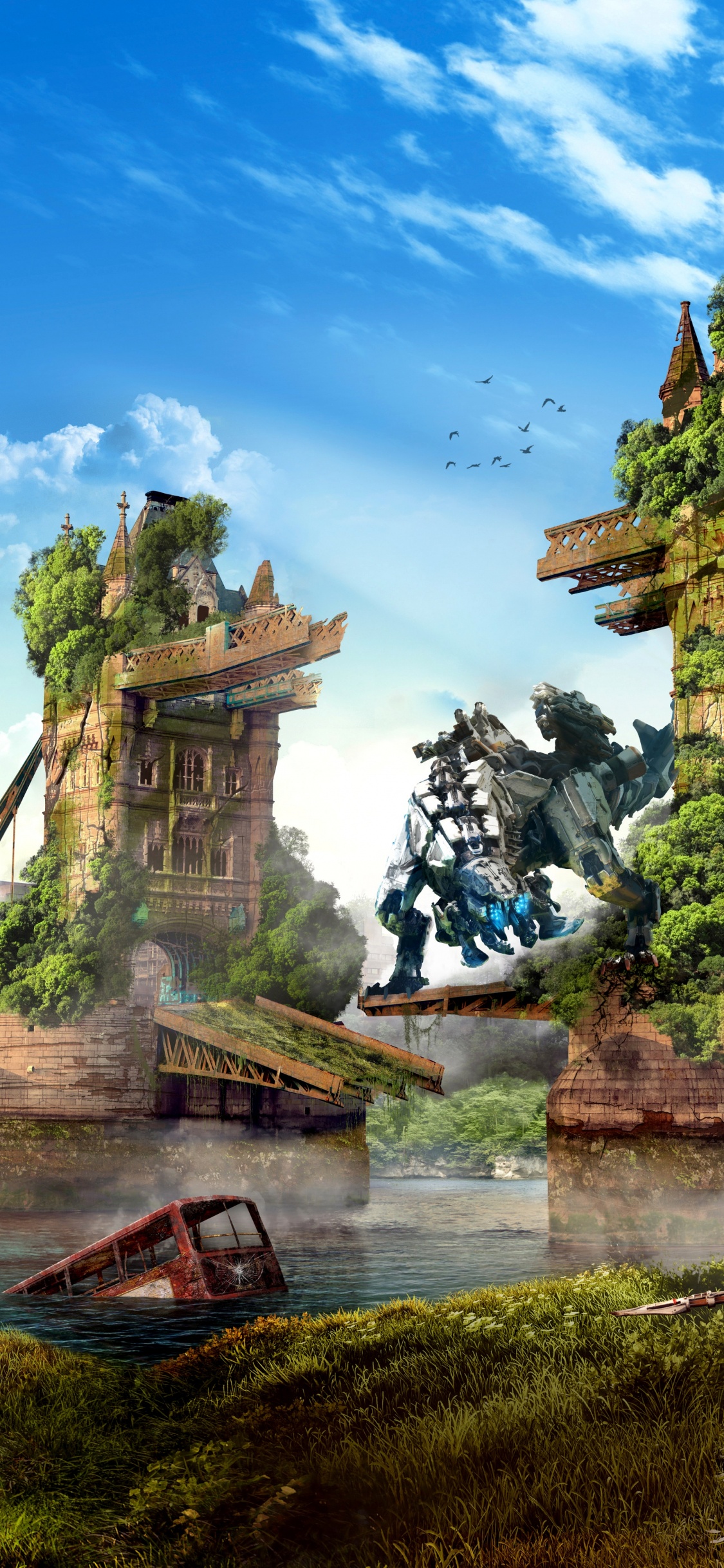 Обои Алой, природа, пейзаж, дерево, вода в разрешении 1125x2436