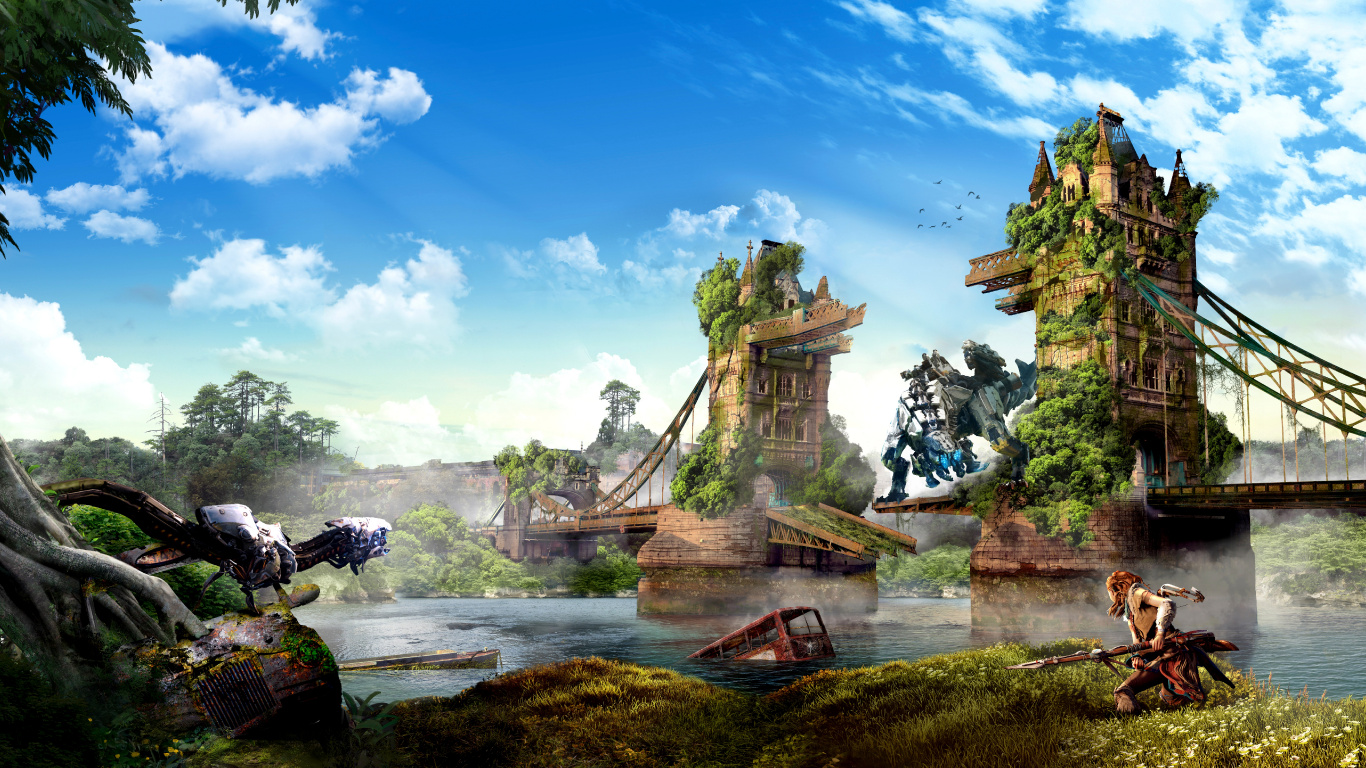 Обои Алой, природа, пейзаж, дерево, вода в разрешении 1366x768