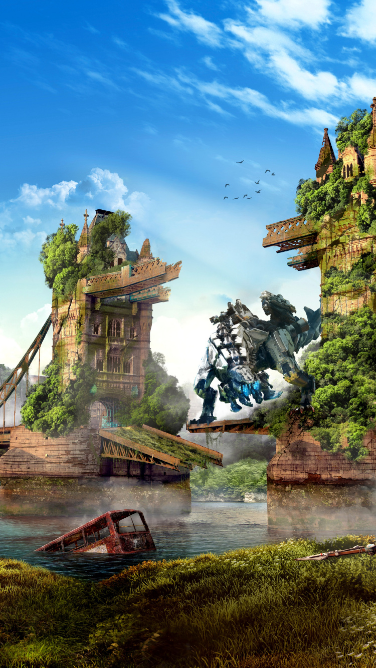 Обои Алой, природа, пейзаж, дерево, вода в разрешении 750x1334