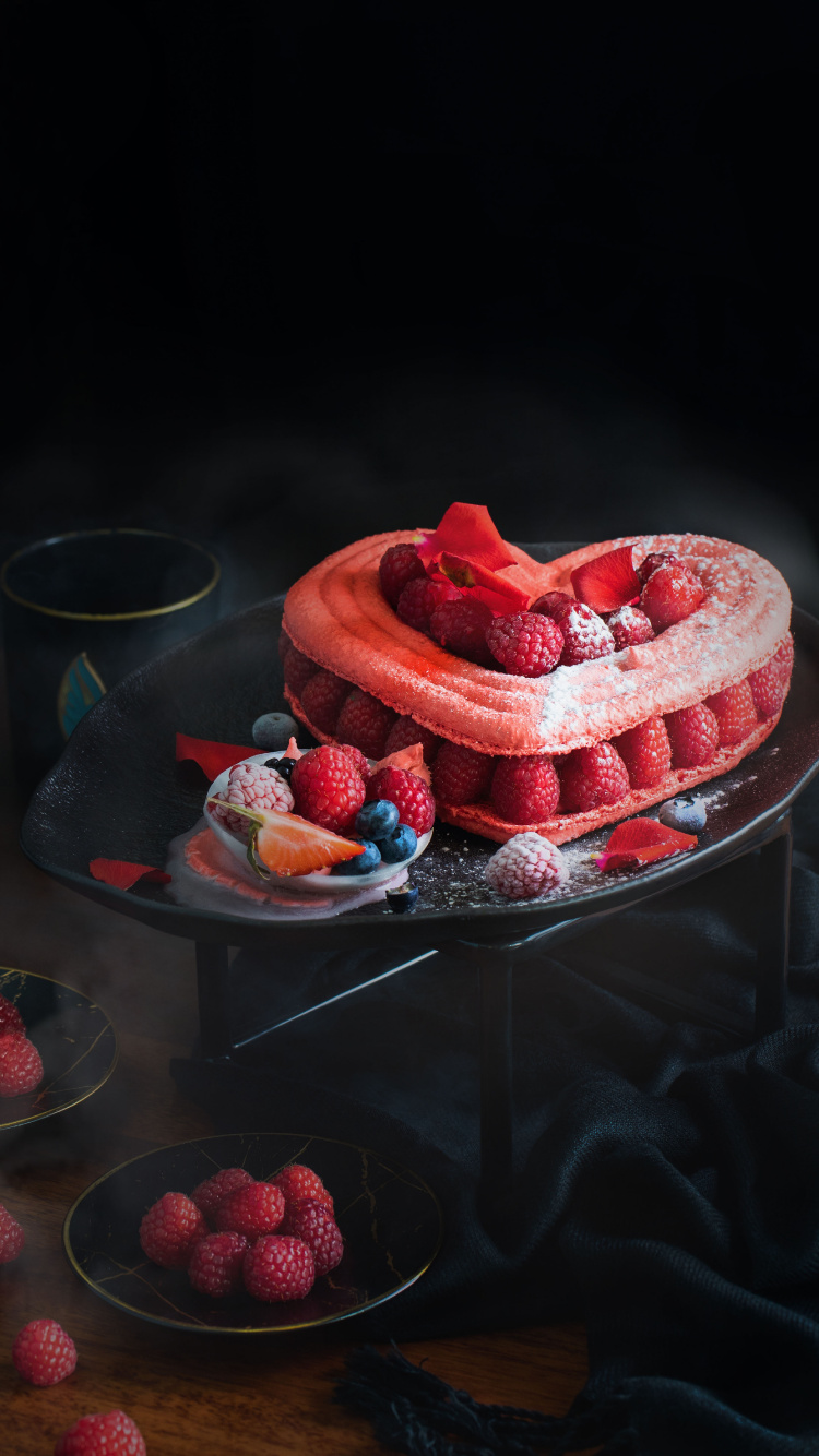 Обои конфета, пища, красный цвет, ягоды, натюрморт в разрешении 750x1334