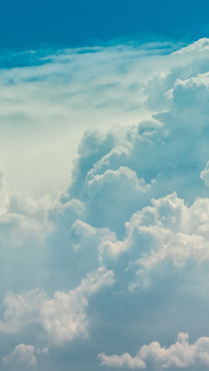 Обои облако, дневное время, синий, кучевое облако, атмосфера в разрешении 720x1280