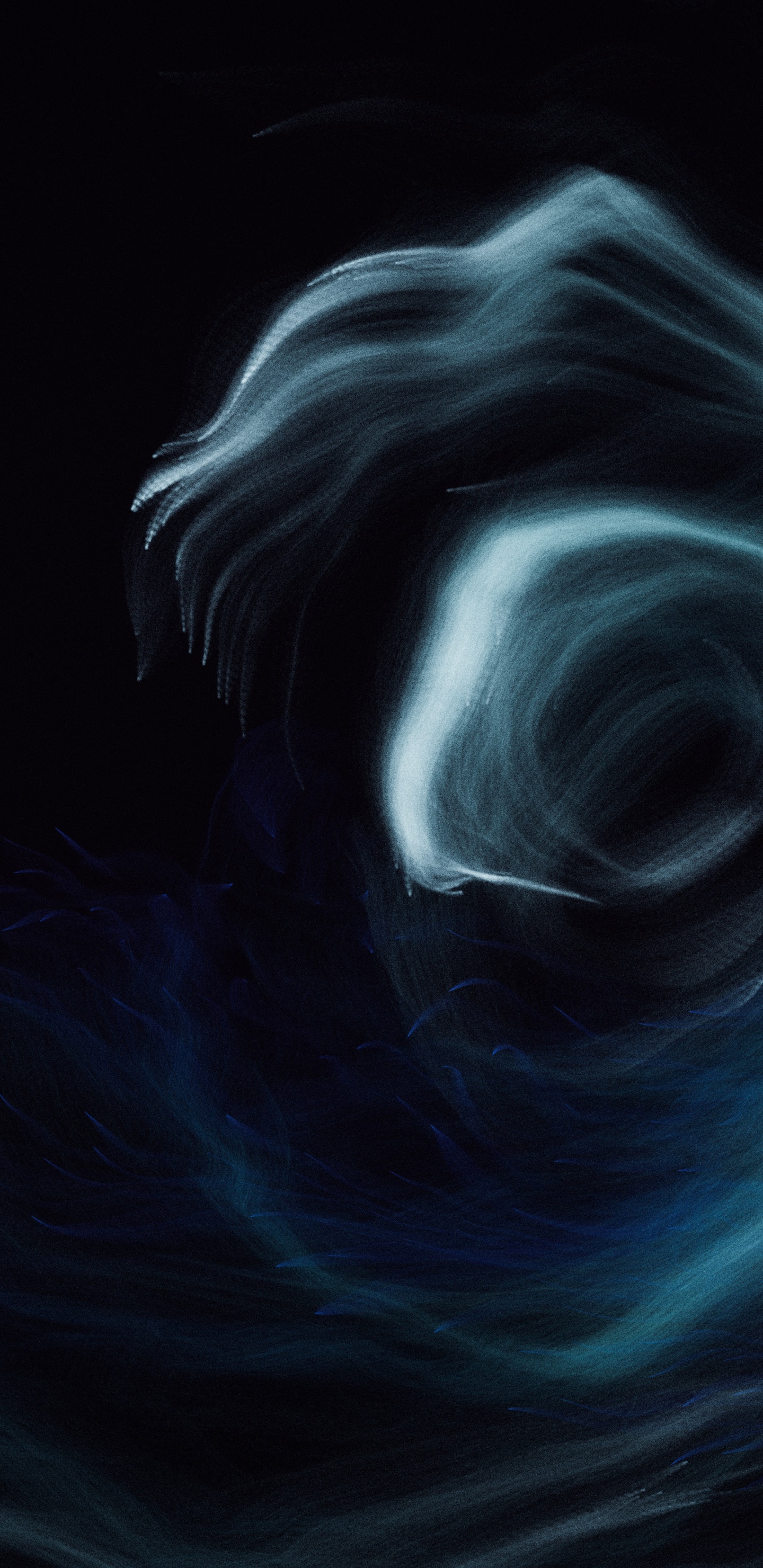 Обои темнота, графика, арт, электрик, живопись в разрешении 1440x2960