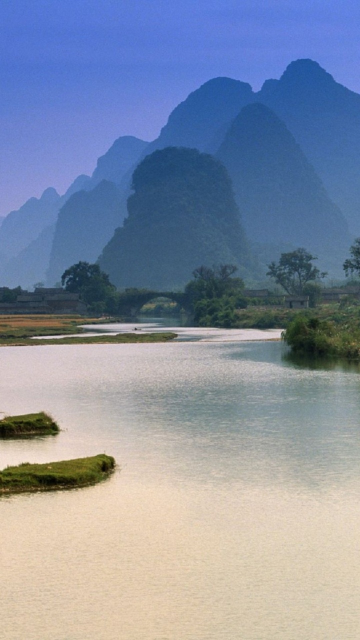 Обои природа, гидроресурсы, отражение, водоток, небо в разрешении 720x1280