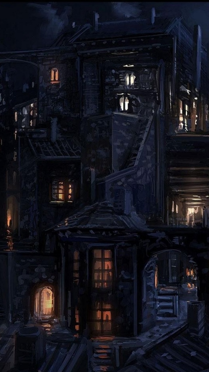 Обои фэнтези, арт, цифровое искусство, фантастическое искусство, темнота в разрешении 720x1280