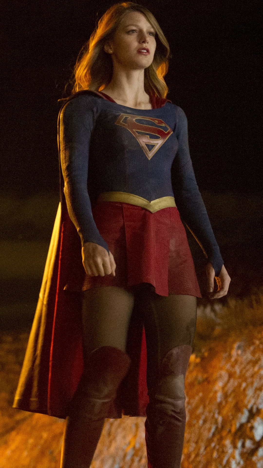 Обои Мелисса бенойст, супергерл, Супермен, ЗП, верхняя одежда в разрешении 1080x1920