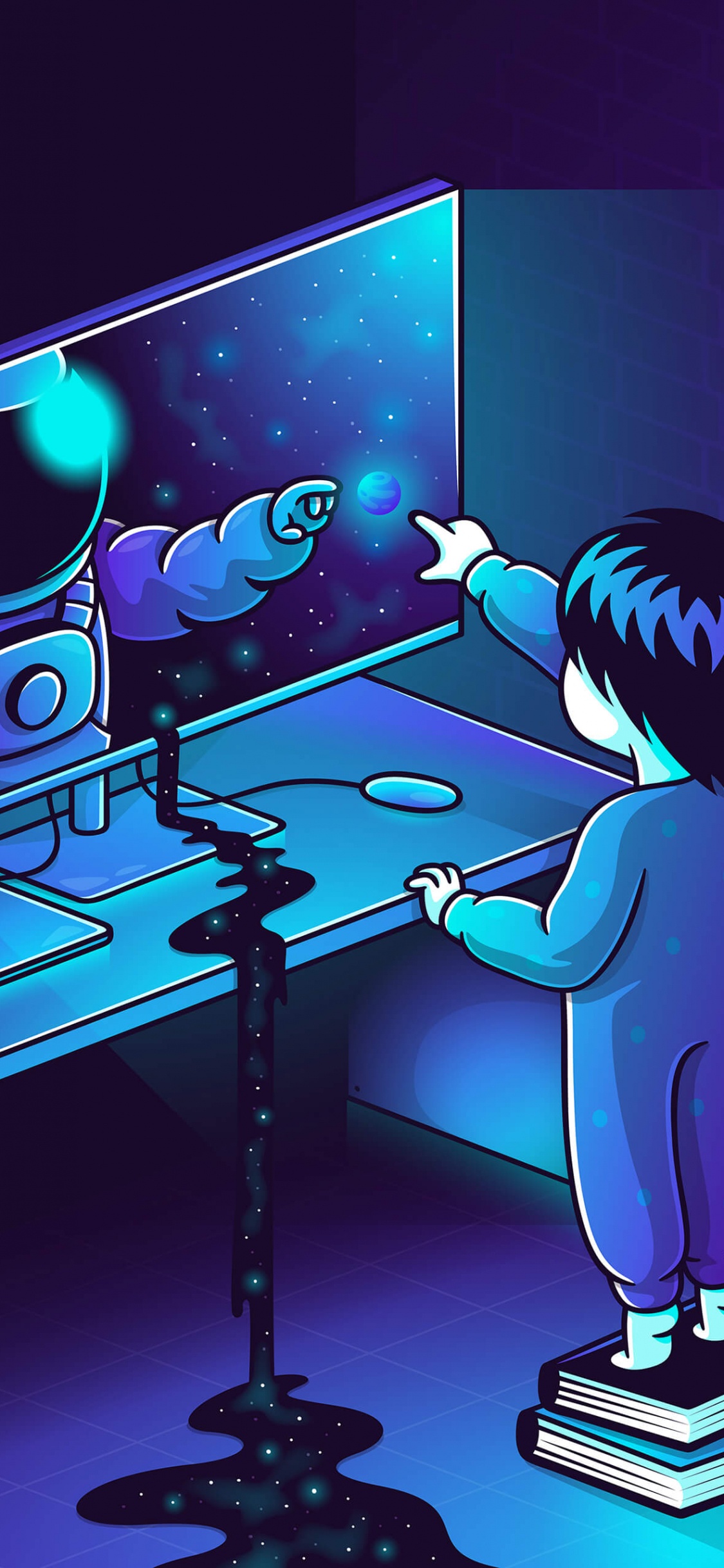 Обои мультфильм, soundcloud, арт, таблица, технологии в разрешении 1125x2436