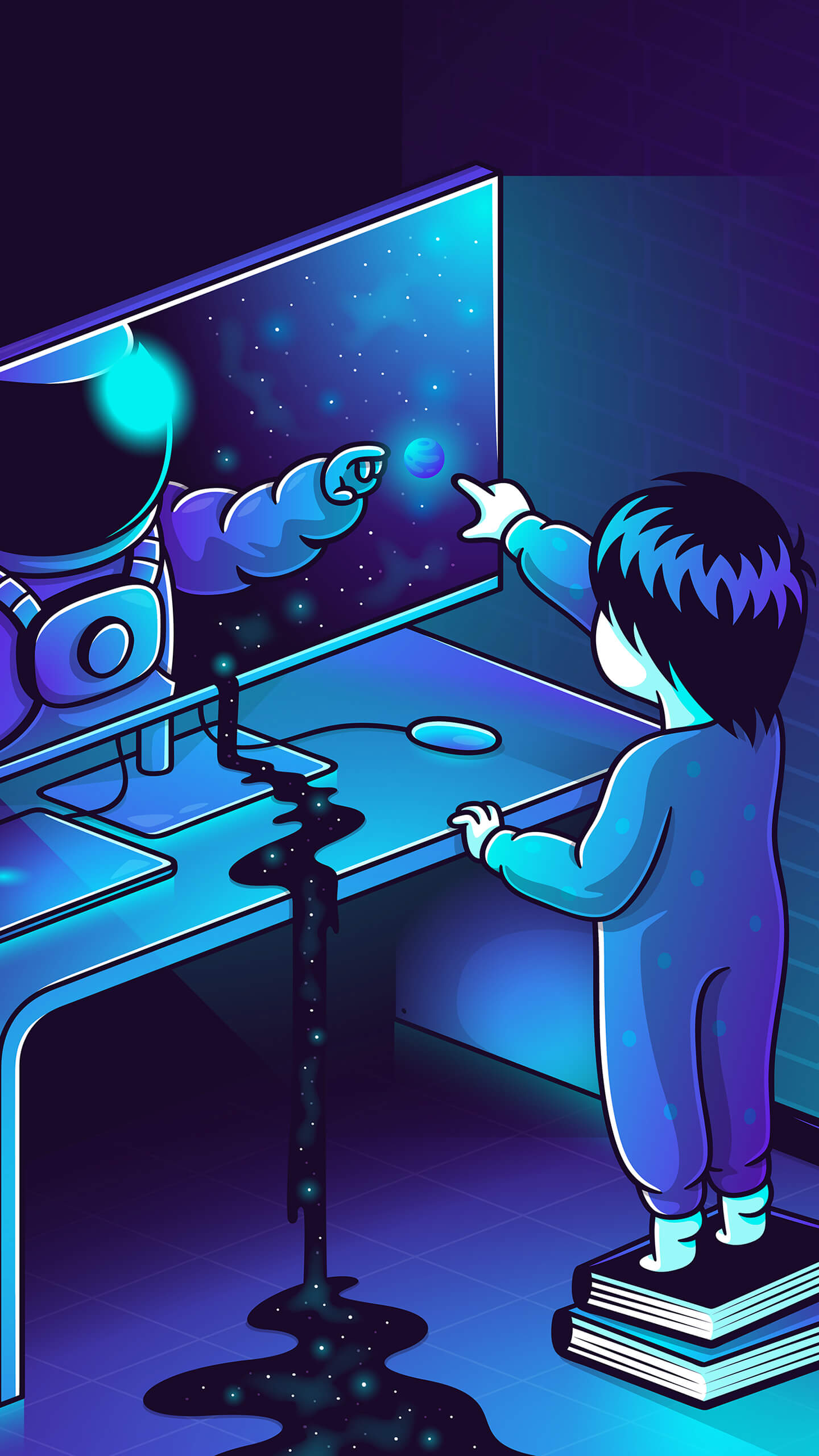 Обои мультфильм, soundcloud, арт, таблица, технологии в разрешении 1440x2560