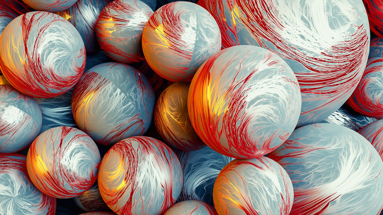 Обои мяч, сфера, мир, материал, анимация в разрешении 1280x720