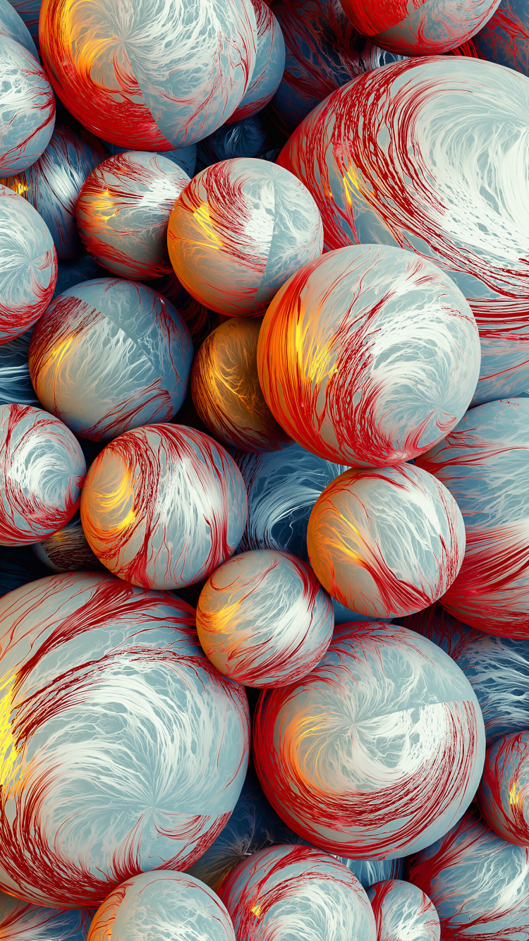 Обои мяч, сфера, мир, материал, анимация в разрешении 750x1334