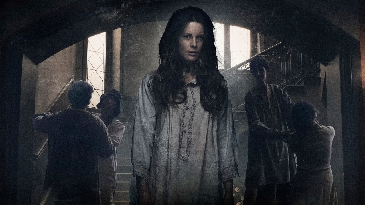 Обои Кейт Бекинсейл, Стоунхерст, триллер, фэшн, темнота в разрешении 1280x720