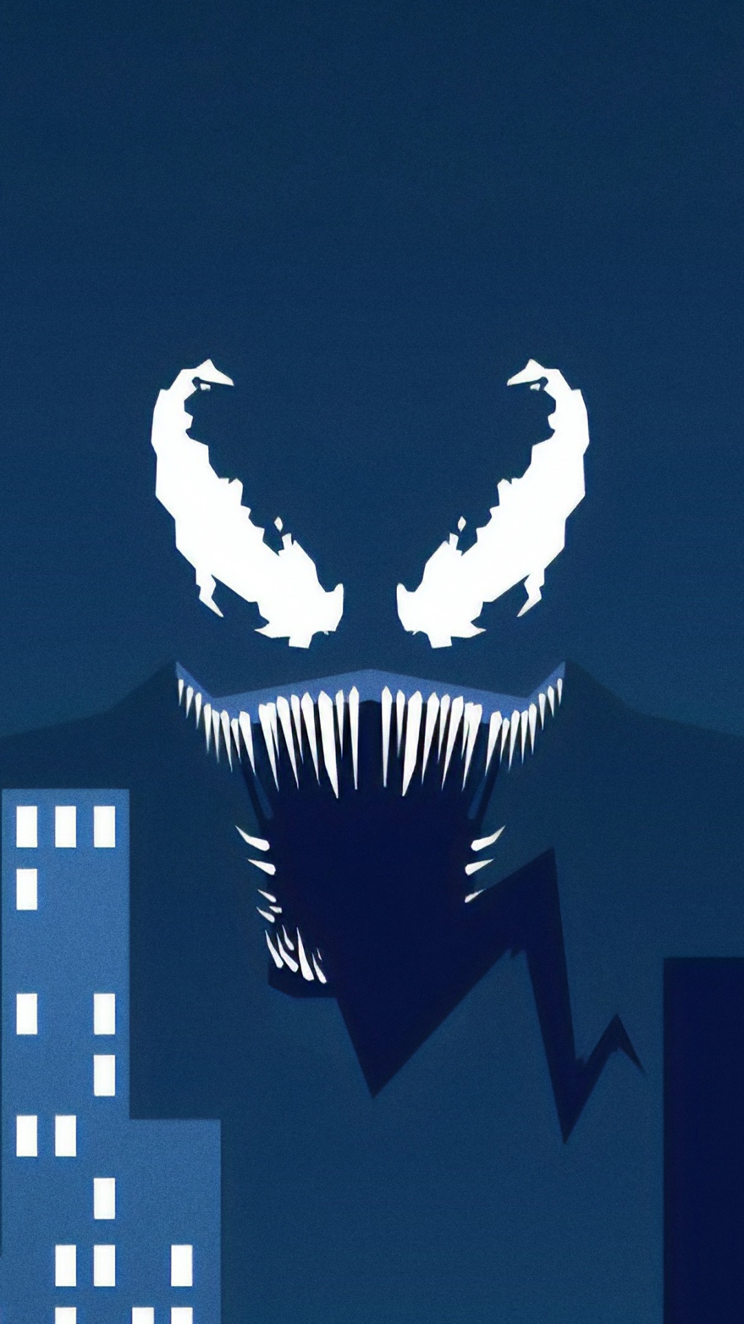 Обои веном, арт, супергерой, синий, иллюстрация в разрешении 1080x1920