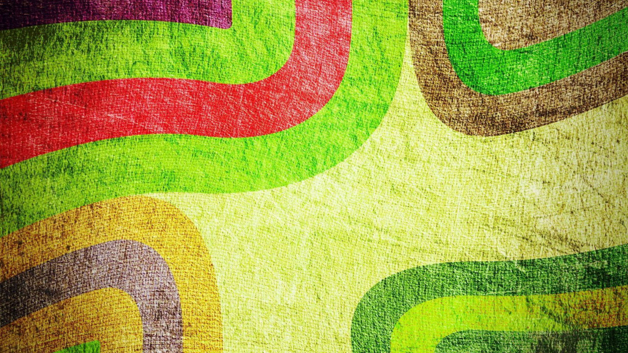 Обои африканское искусство, зеленый, желтый, узор, луг в разрешении 1280x720