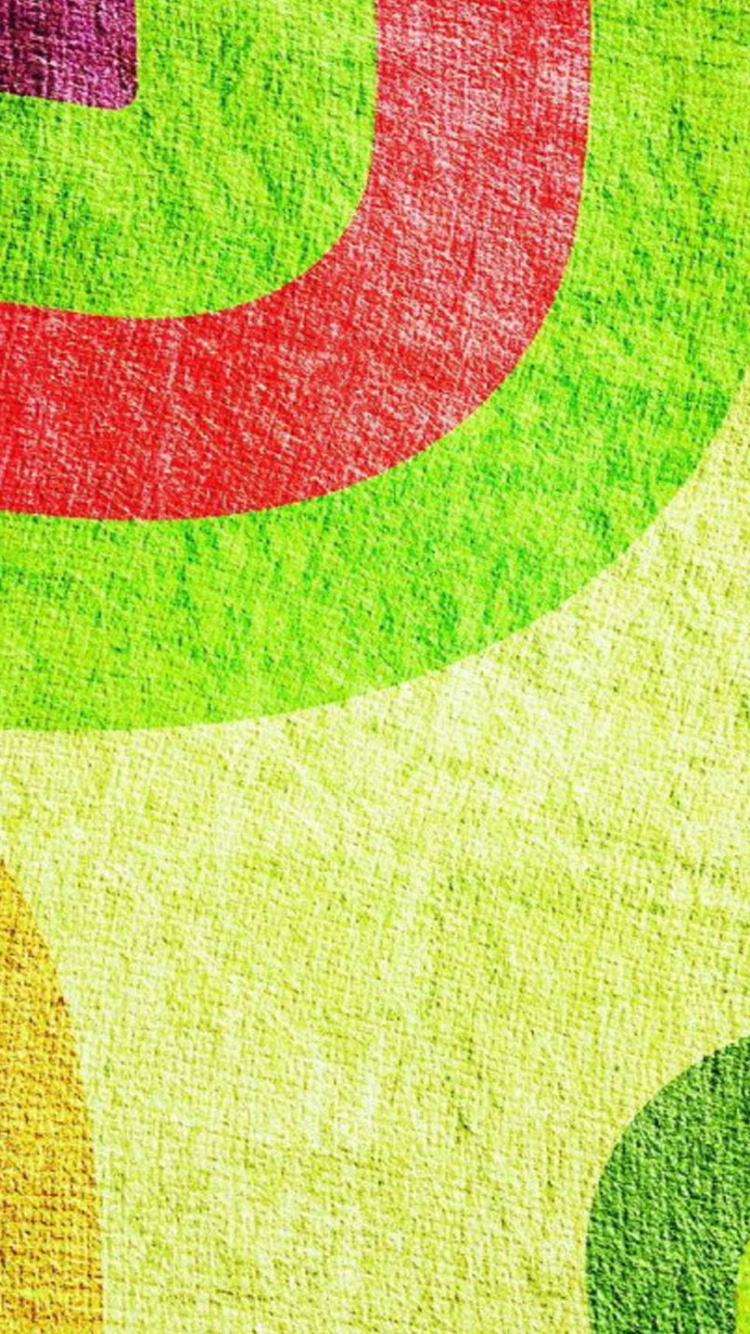 Обои африканское искусство, зеленый, желтый, узор, луг в разрешении 750x1334