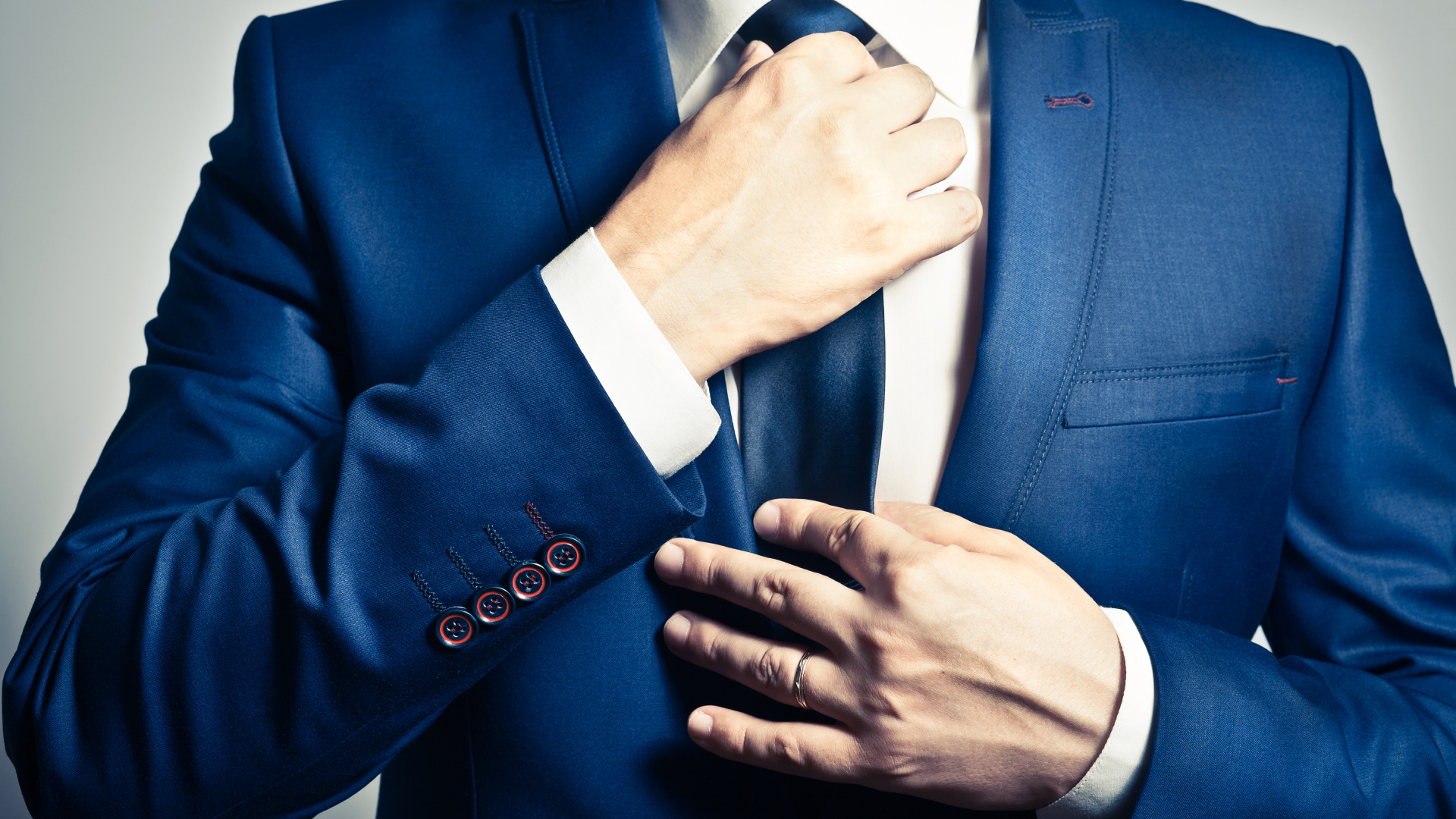 Обои галстук, синий, официальная одежда, блейзер, электрик в разрешении 1920x1080