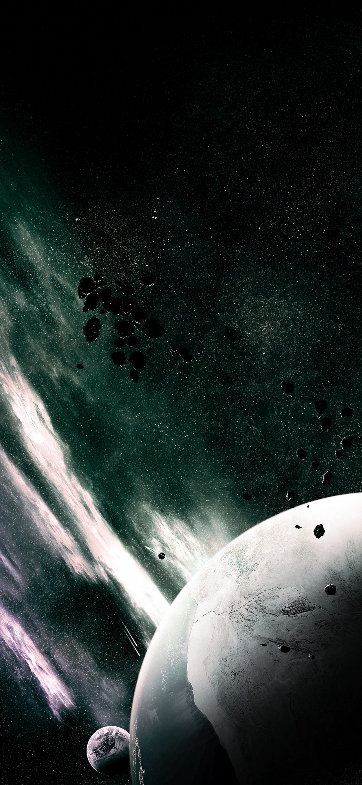 Обои космическое пространство, космос, атмосфера, астрономический объект, темнота в разрешении 1242x2688