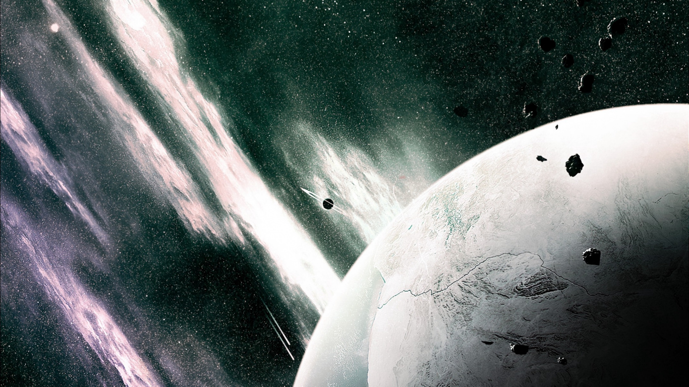 Обои космическое пространство, космос, атмосфера, астрономический объект, темнота в разрешении 1366x768