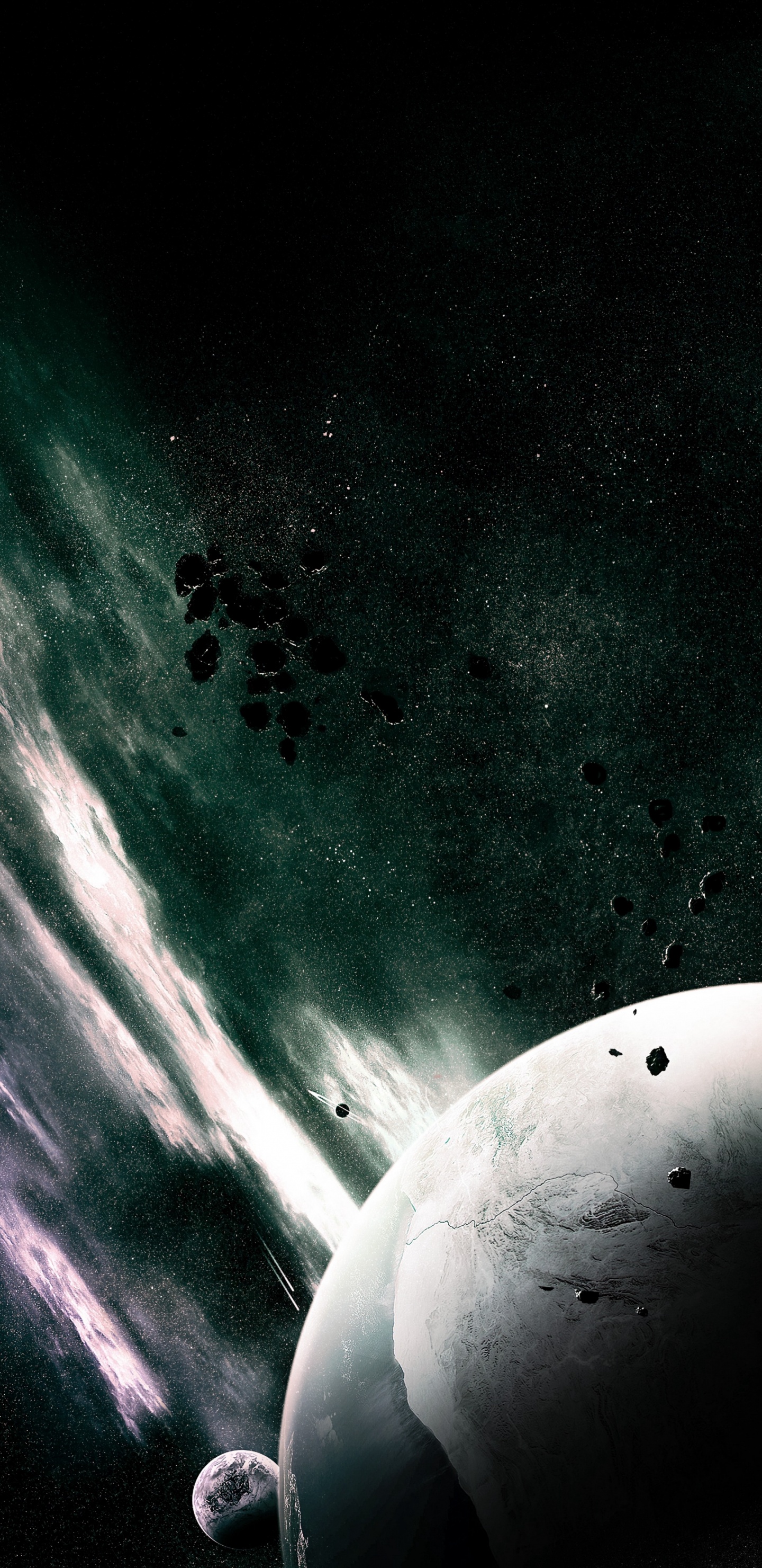 Обои космическое пространство, космос, атмосфера, астрономический объект, темнота в разрешении 1440x2960