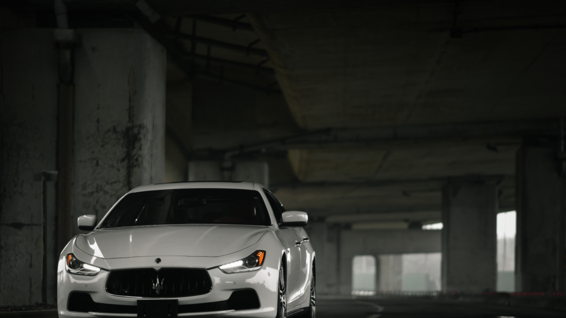 Обои автомобиль, белые, maserati granturismo, авто, Мазерати в разрешении 1920x1080