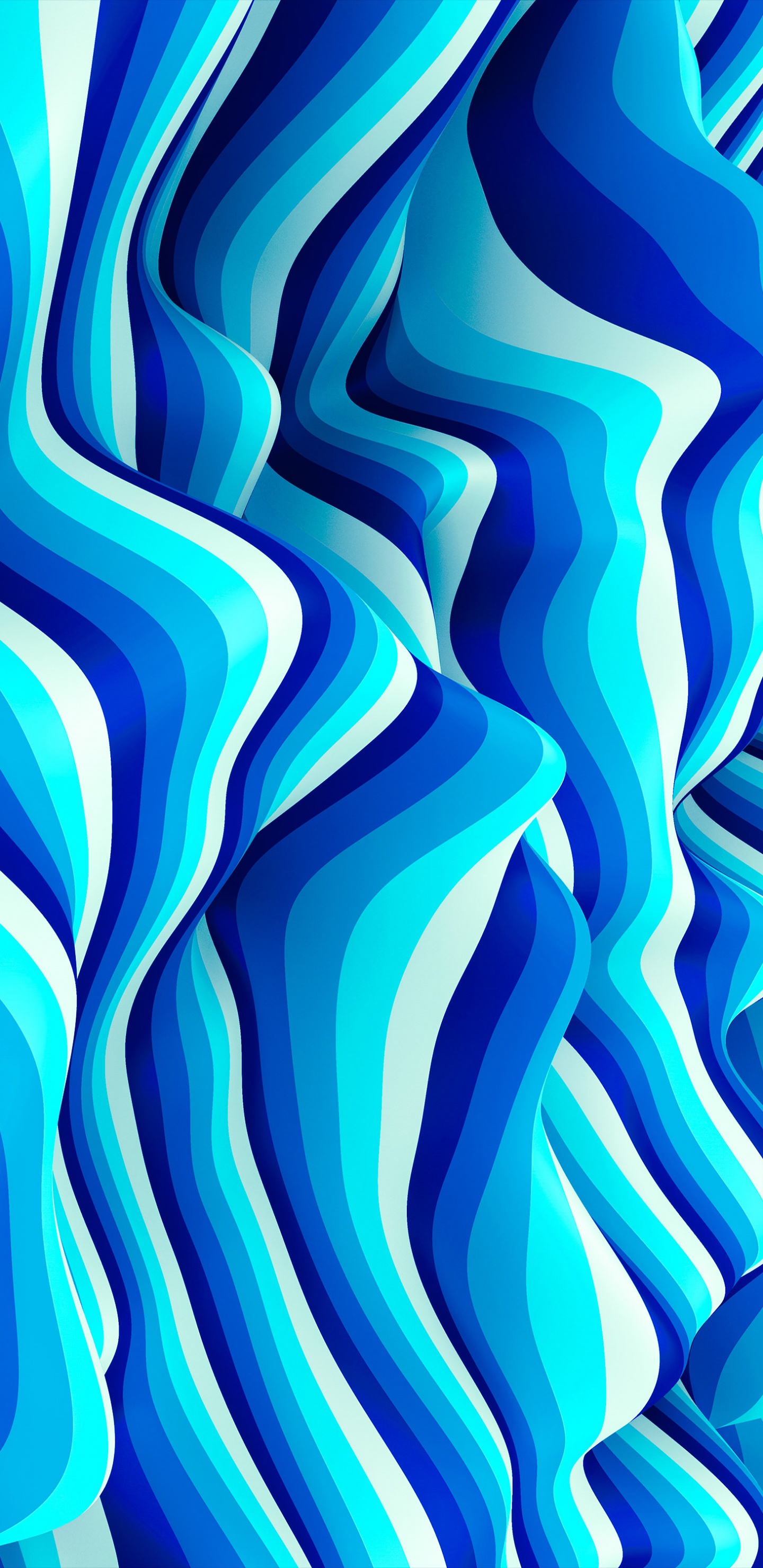 Обои узор, синий, лазурный, жидкий, Аква в разрешении 1440x2960