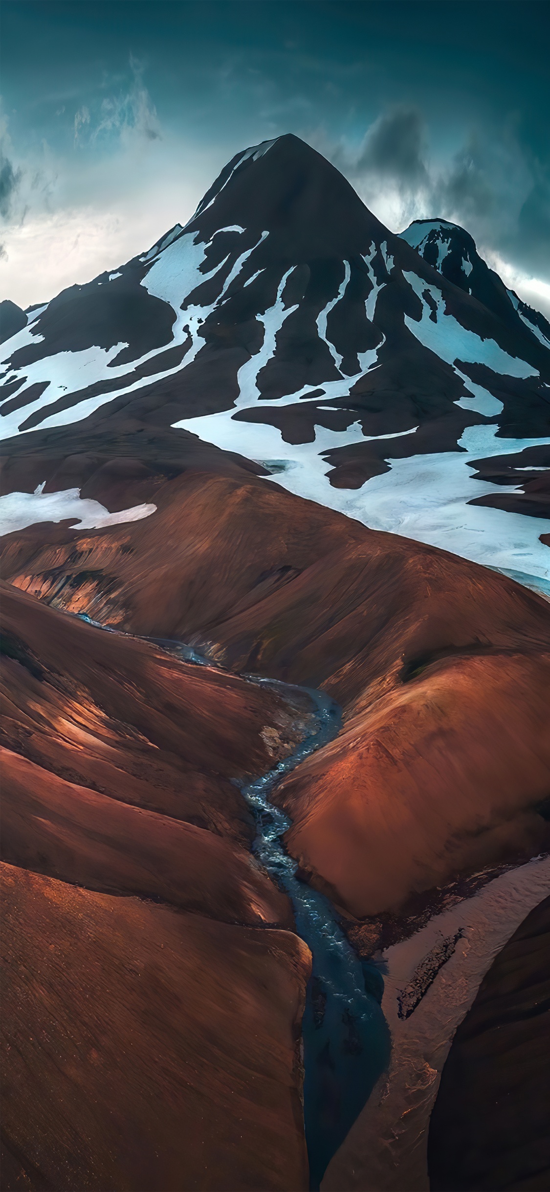 Обои саммит, гора, снег, природа, мир в разрешении 1125x2436