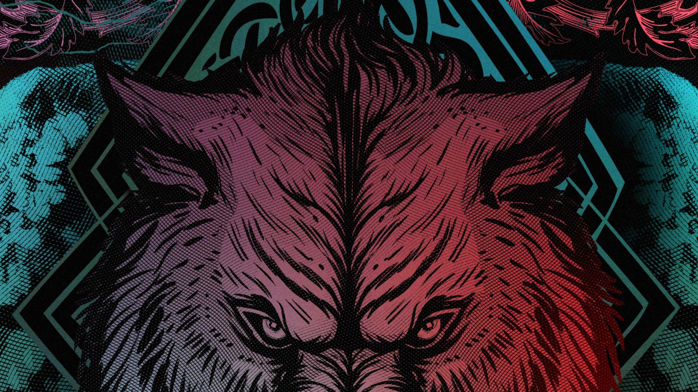 Обои варяг, ios, линия, арт, стена в разрешении 1366x768