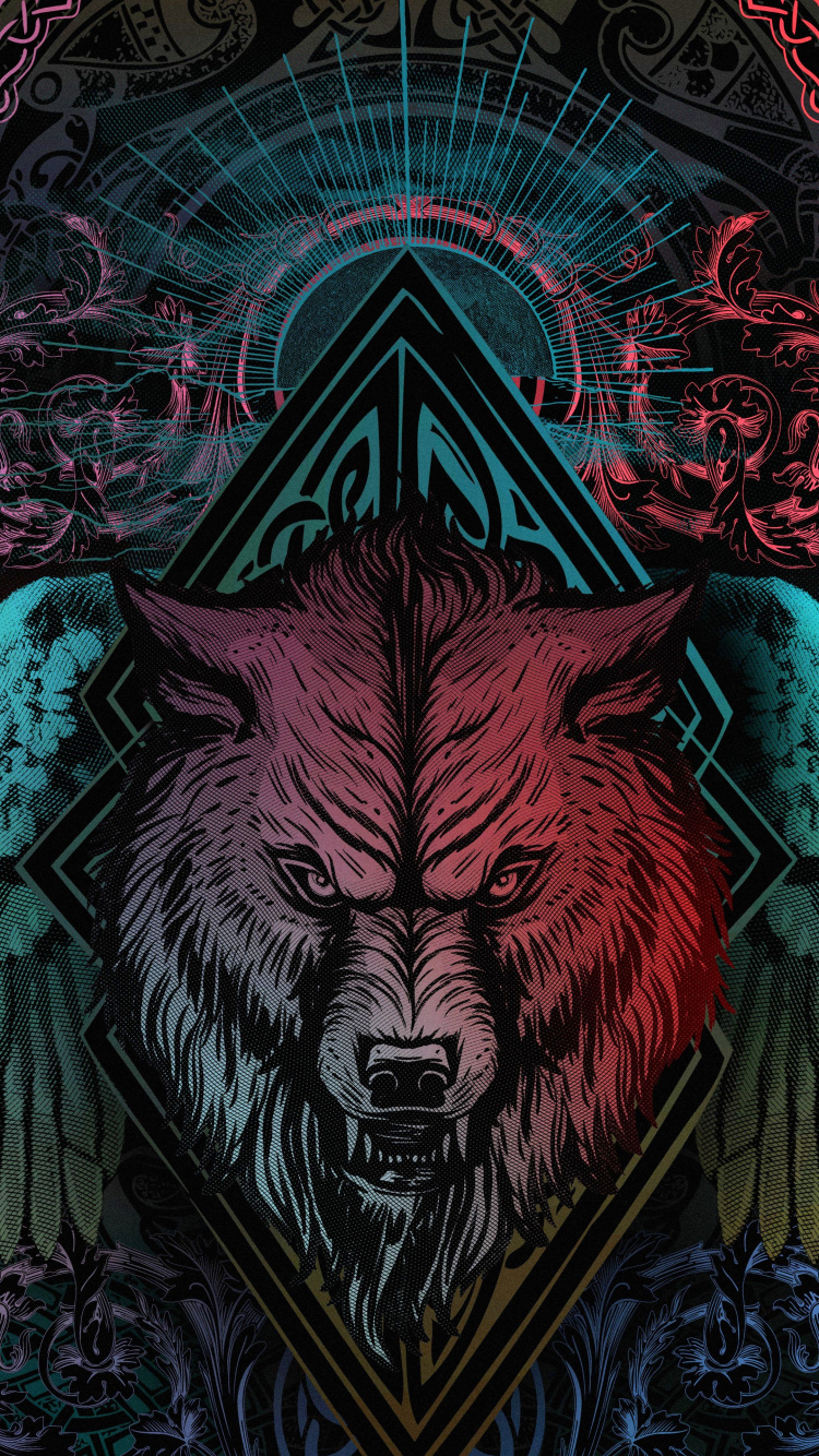 Обои варяг, ios, линия, арт, стена в разрешении 750x1334