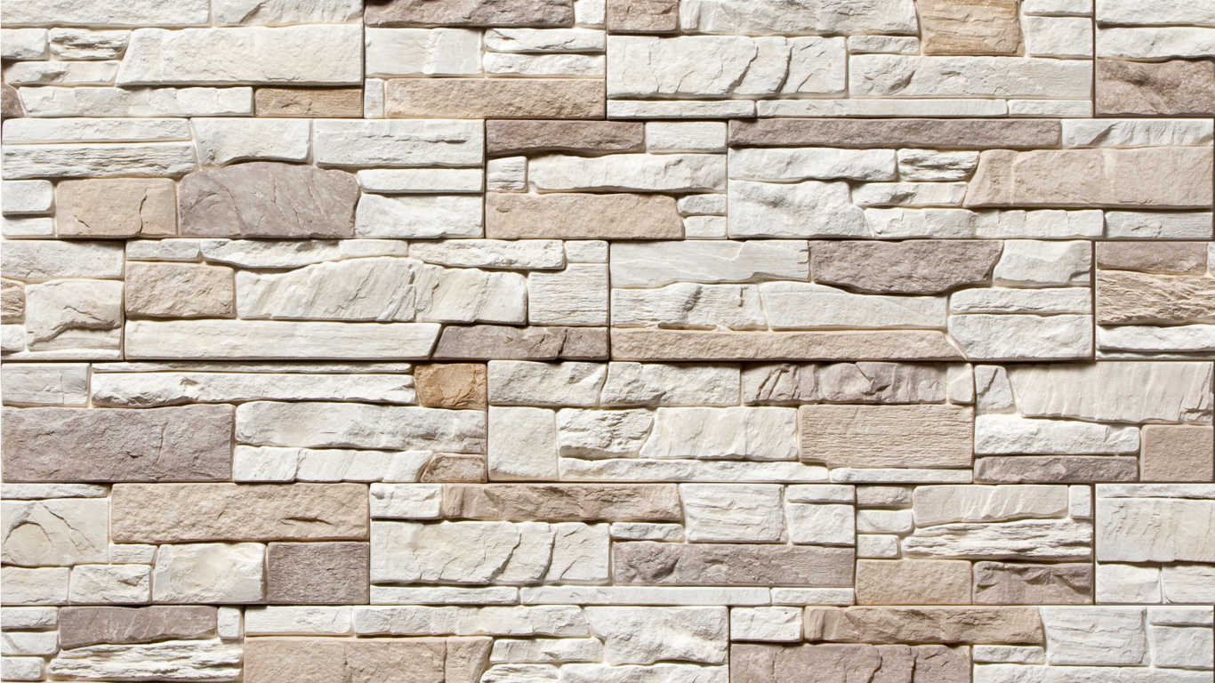 Обои каменная стена, камень, фасад, кирпич, кирпичная кладка в разрешении 1366x768