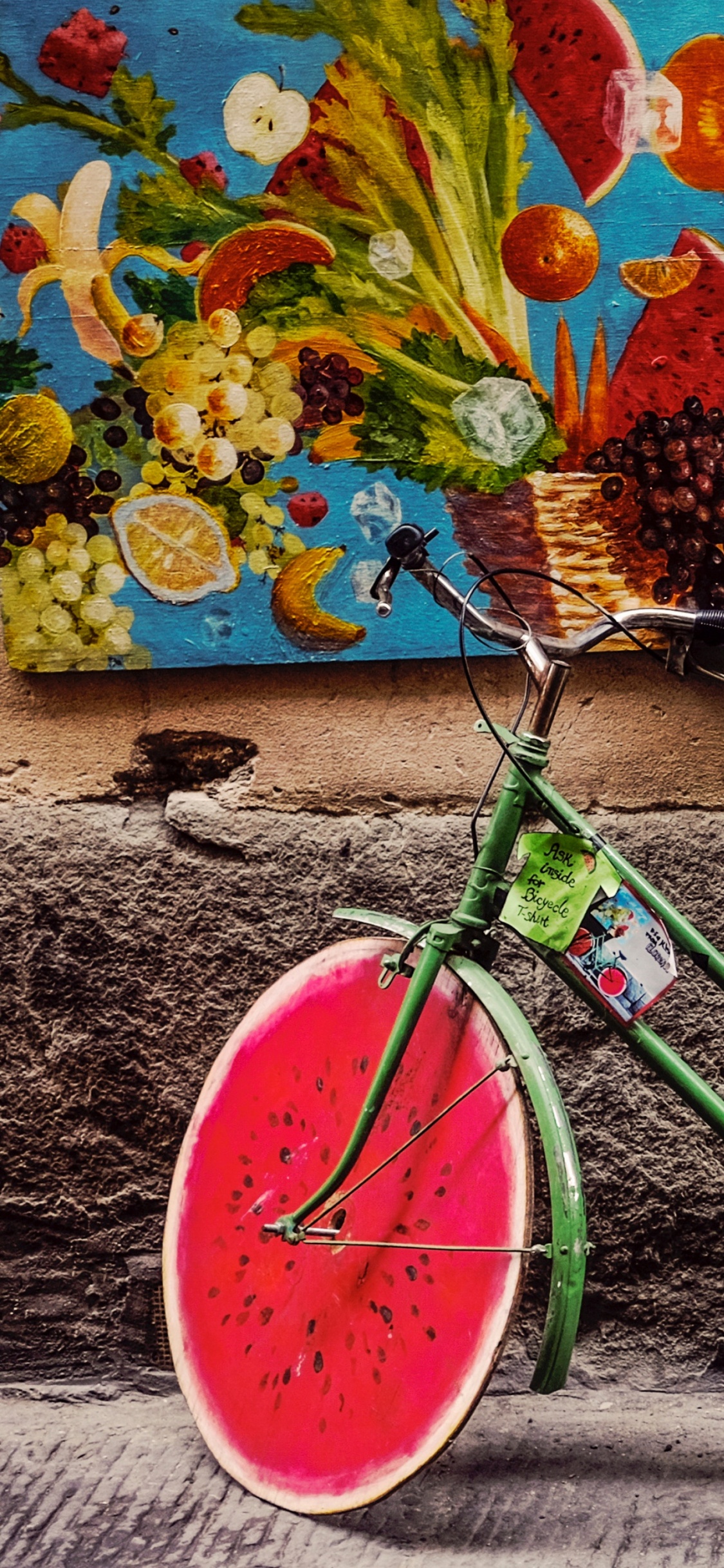 Обои велосипед, желтый, дорожный велосипед в разрешении 1125x2436