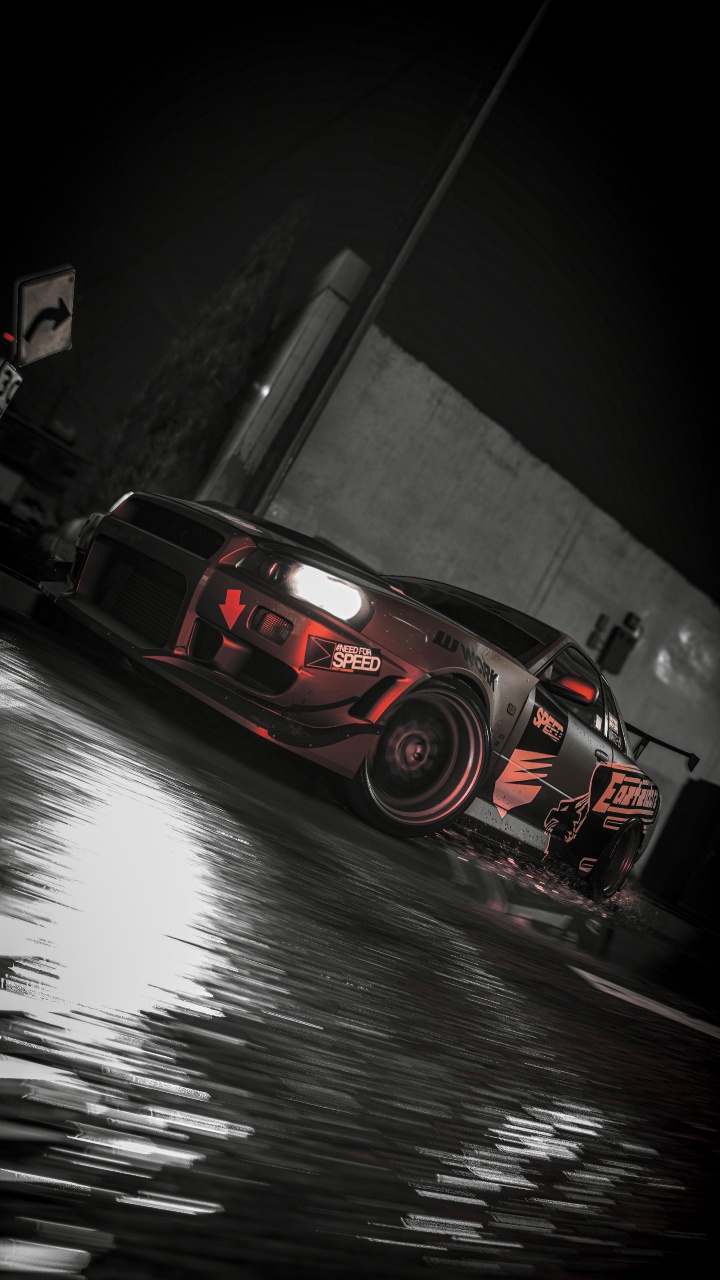 Обои отражение, легковые автомобили, шина, вода, автомобильные шины в разрешении 720x1280