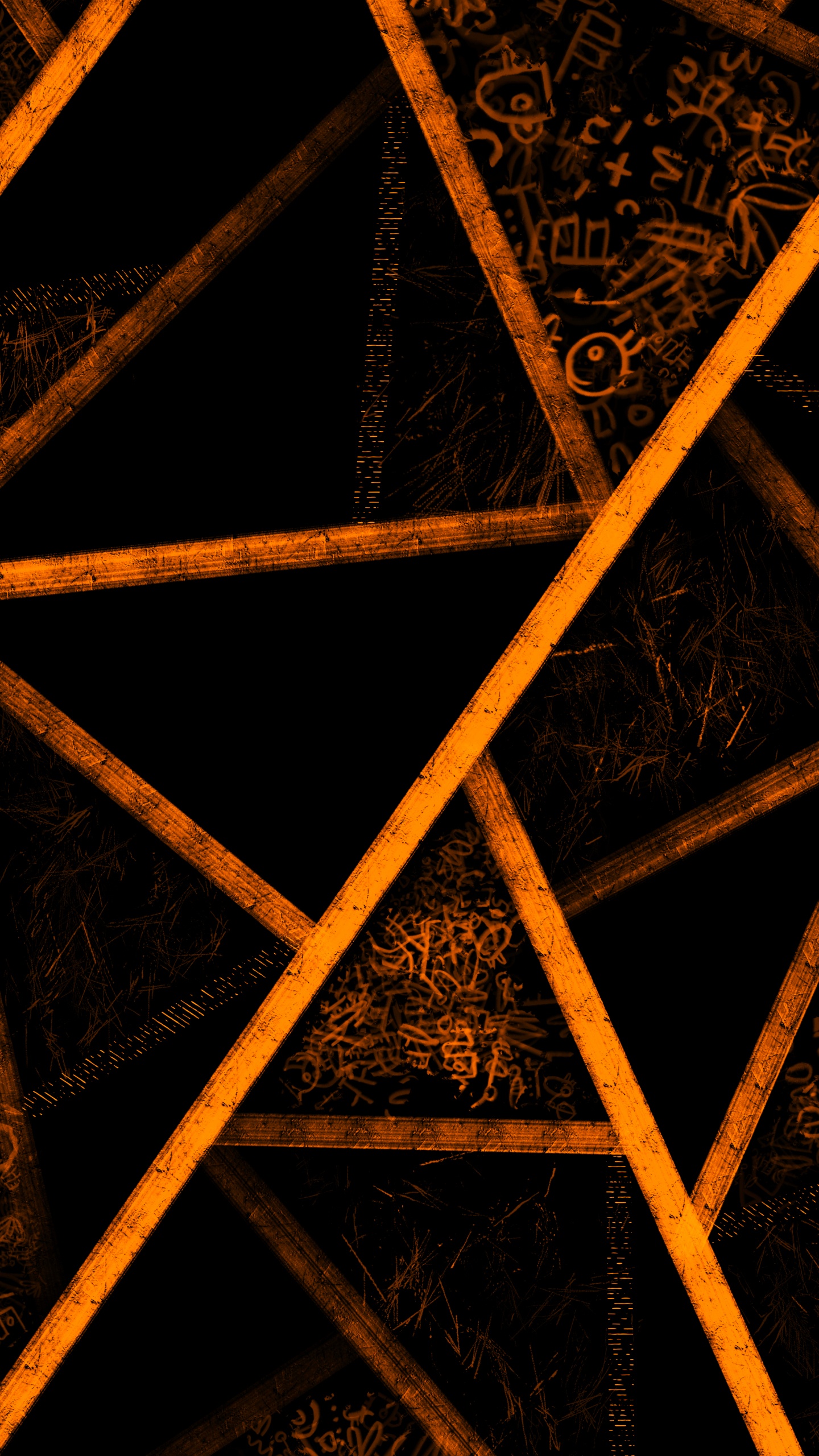 Обои треугольник, пиксель 6а, коричневый цвет, древесина, симметрия в разрешении 1440x2560