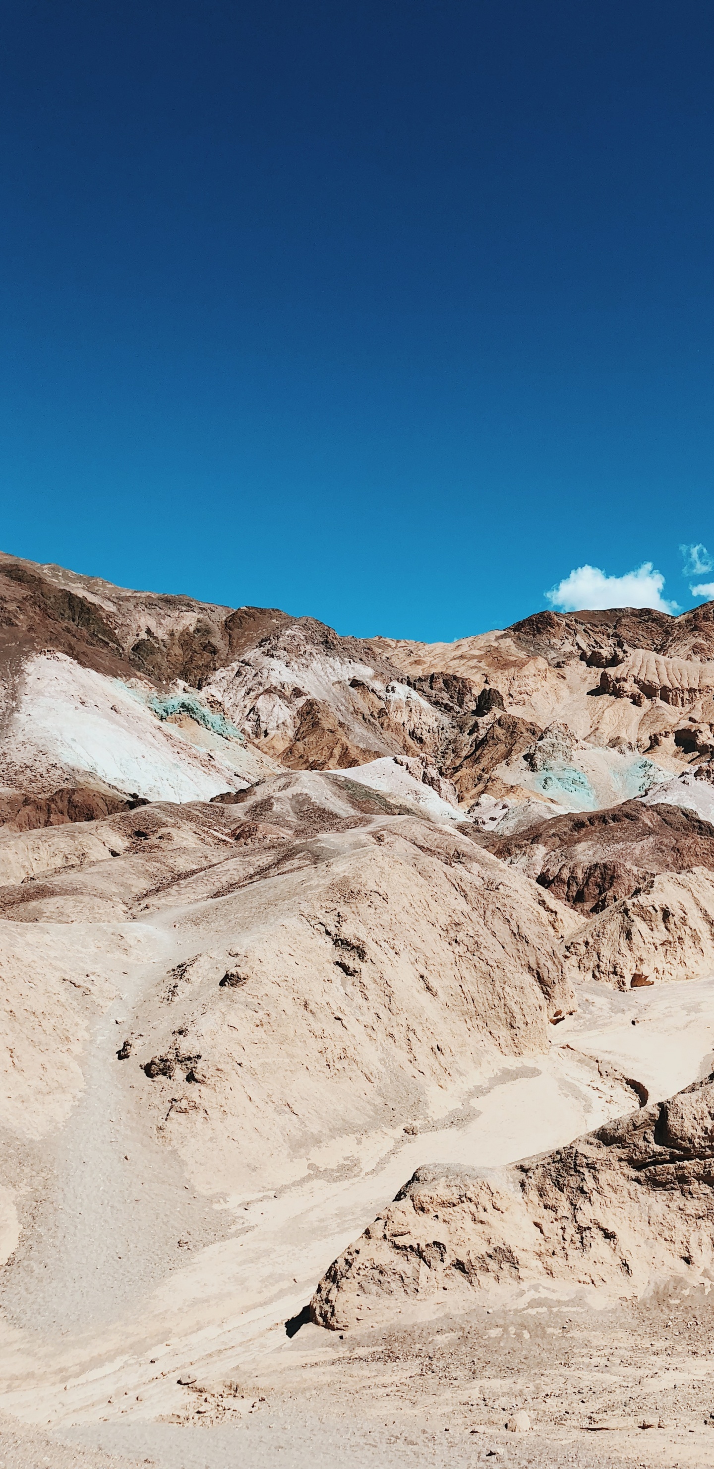 Обои Калифорния, США, национальный парк, палитра художников, бесплодные земли в разрешении 1440x2960