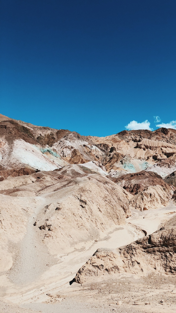 Обои Калифорния, США, национальный парк, палитра художников, бесплодные земли в разрешении 720x1280